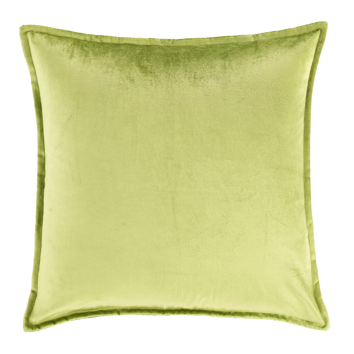 Euro Sham of Pine Cone Hill Panne Velvet Decorative Pillow in Chartreuse Color