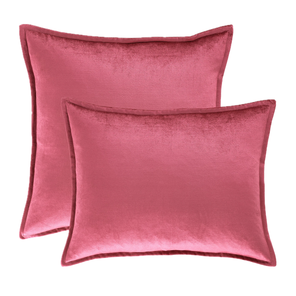 Sizes of Pine Cone Hill Panne Velvet Decorative Pillow in Berry Color