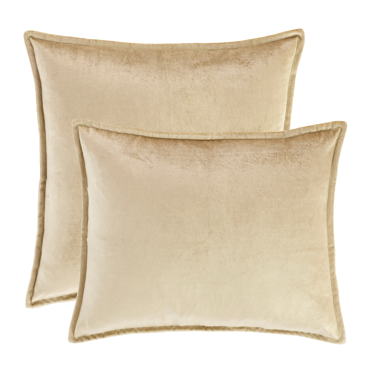 Sizes of Pine Cone Hill Panne Velvet Decorative Pillow in Champagne Color