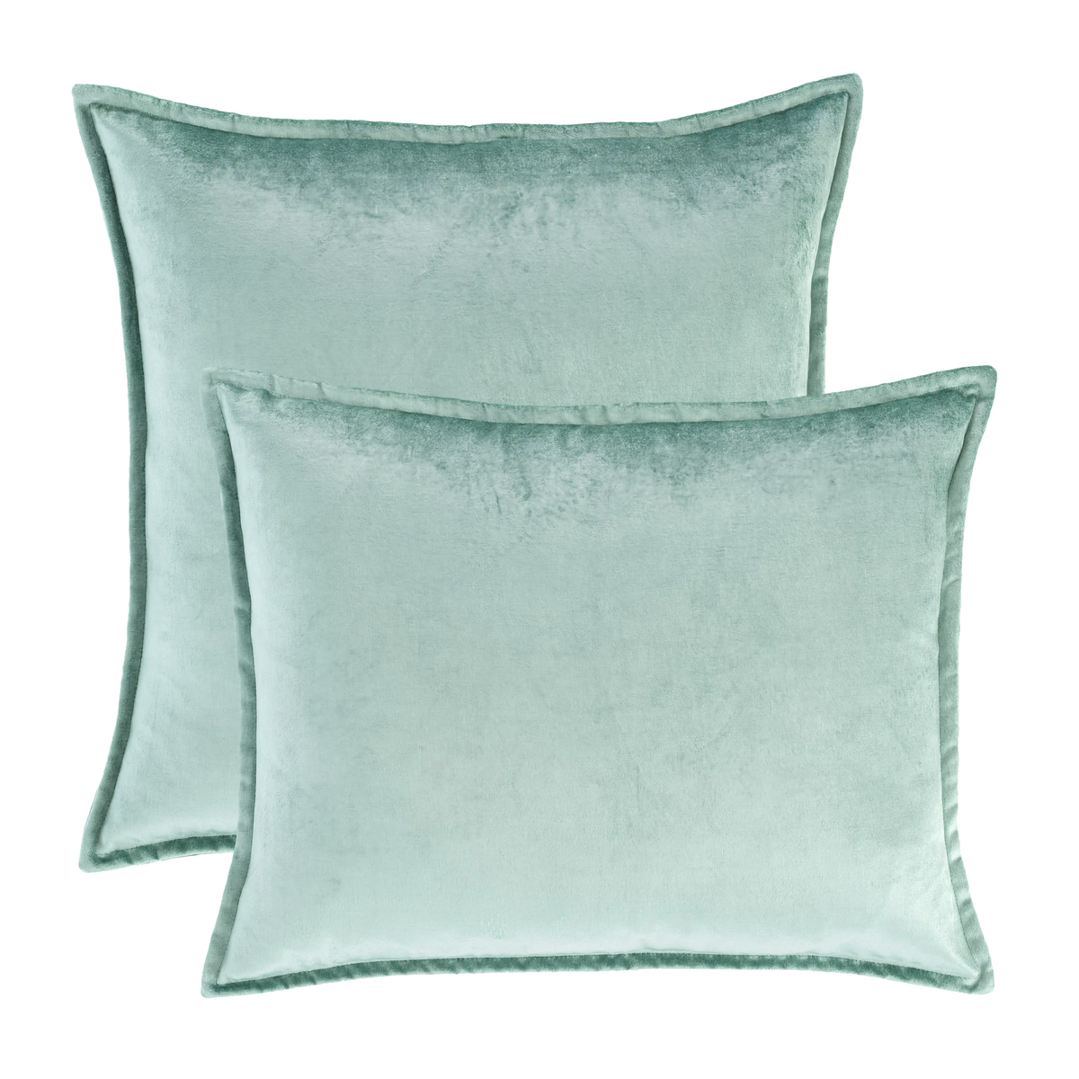 Sizes of Pine Cone Hill Panne Velvet Decorative Pillow in Ice Color