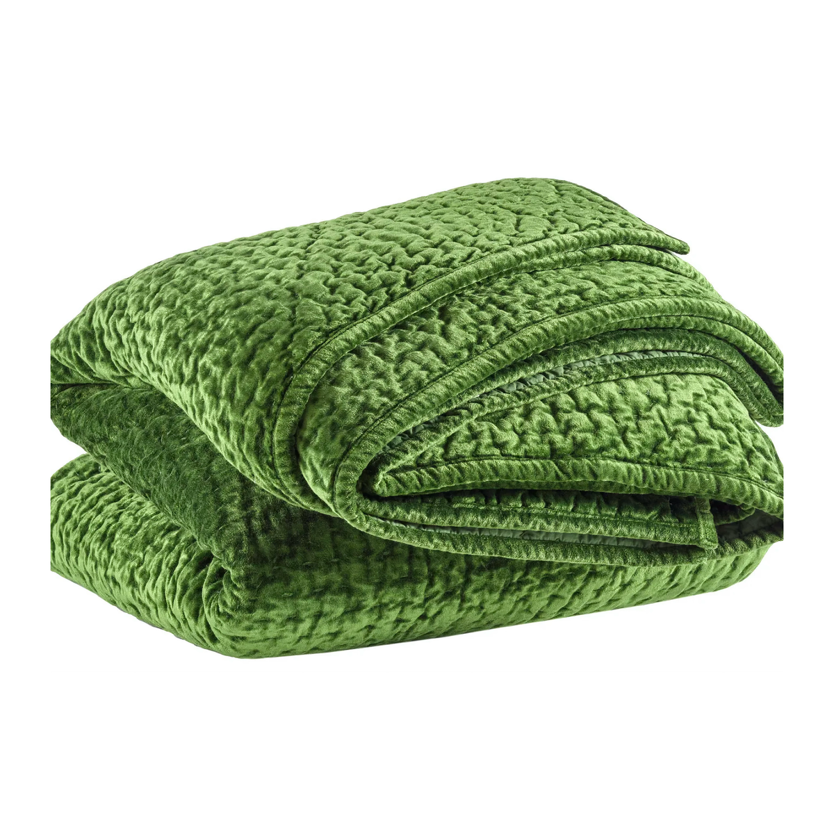 Pine Cone Hill Parisienne Velvet Quilt in Evergreen