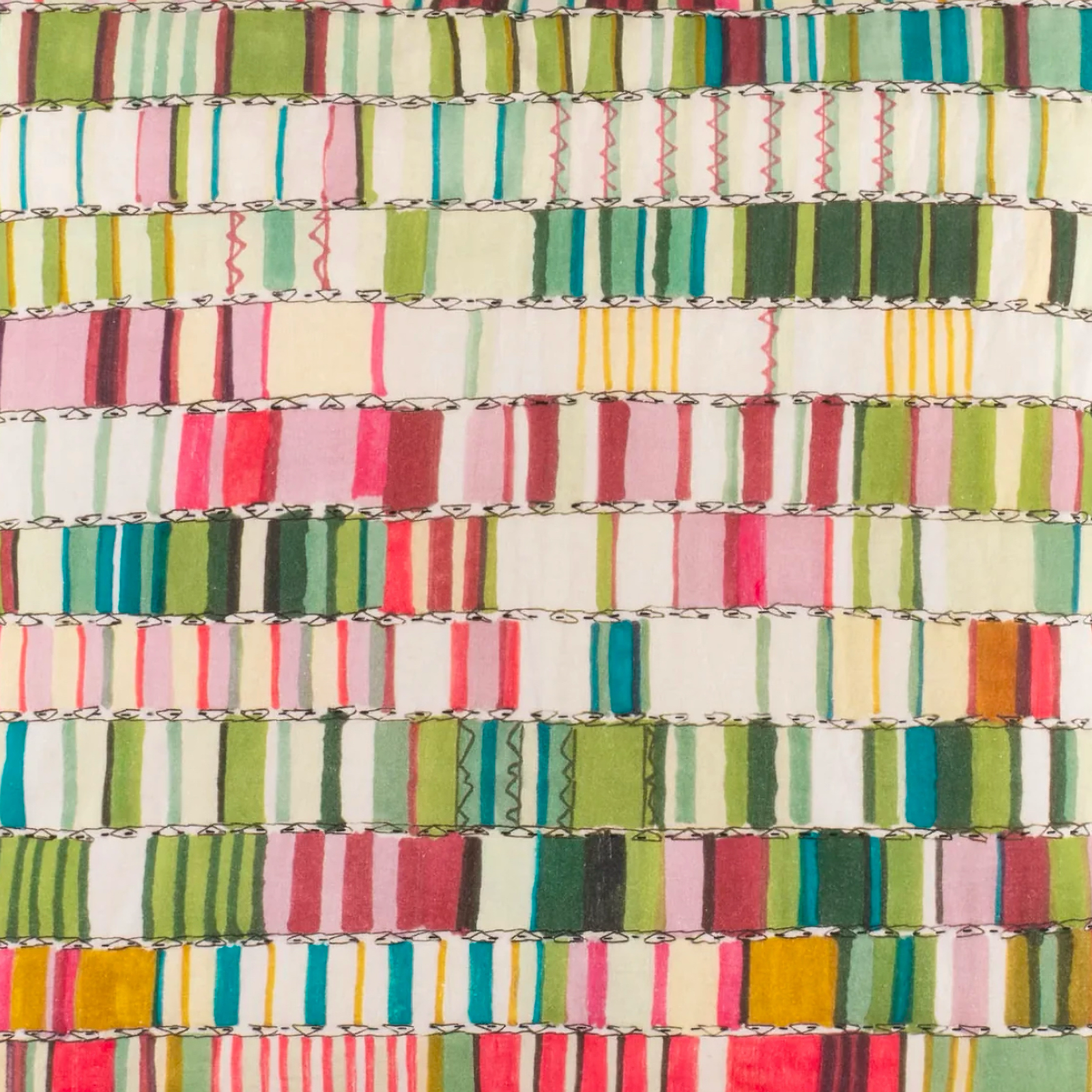 Bed in Pine Cone Hill Penelope Stripe Coverlet and Shams