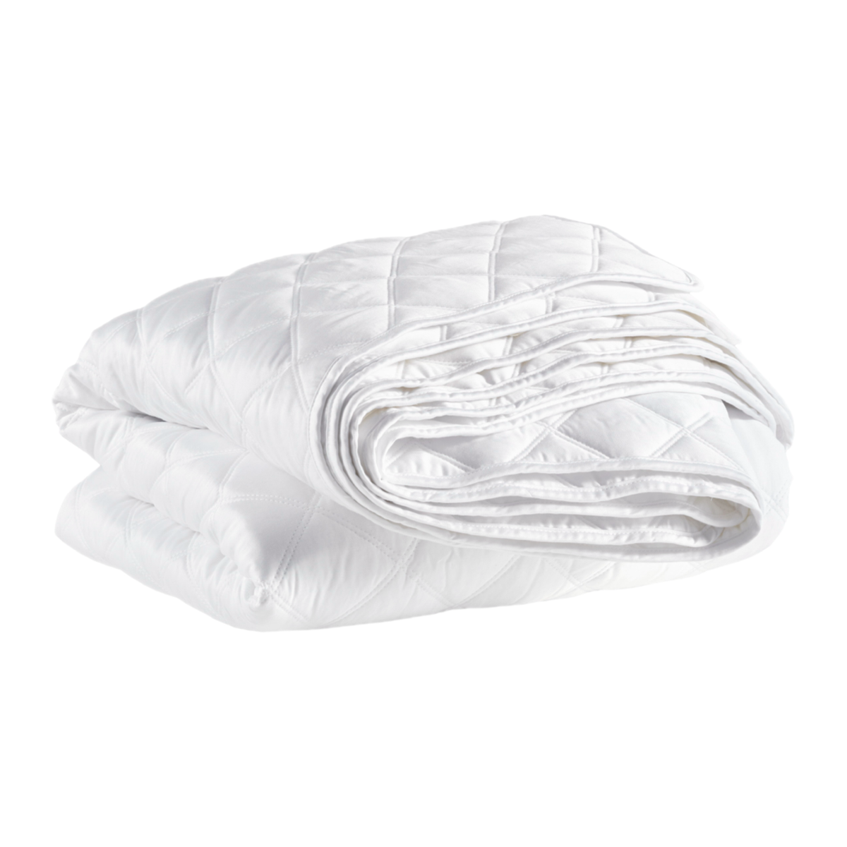 White Pine Cone Hill Quilted Silken Solid Coverlet Against a White Background