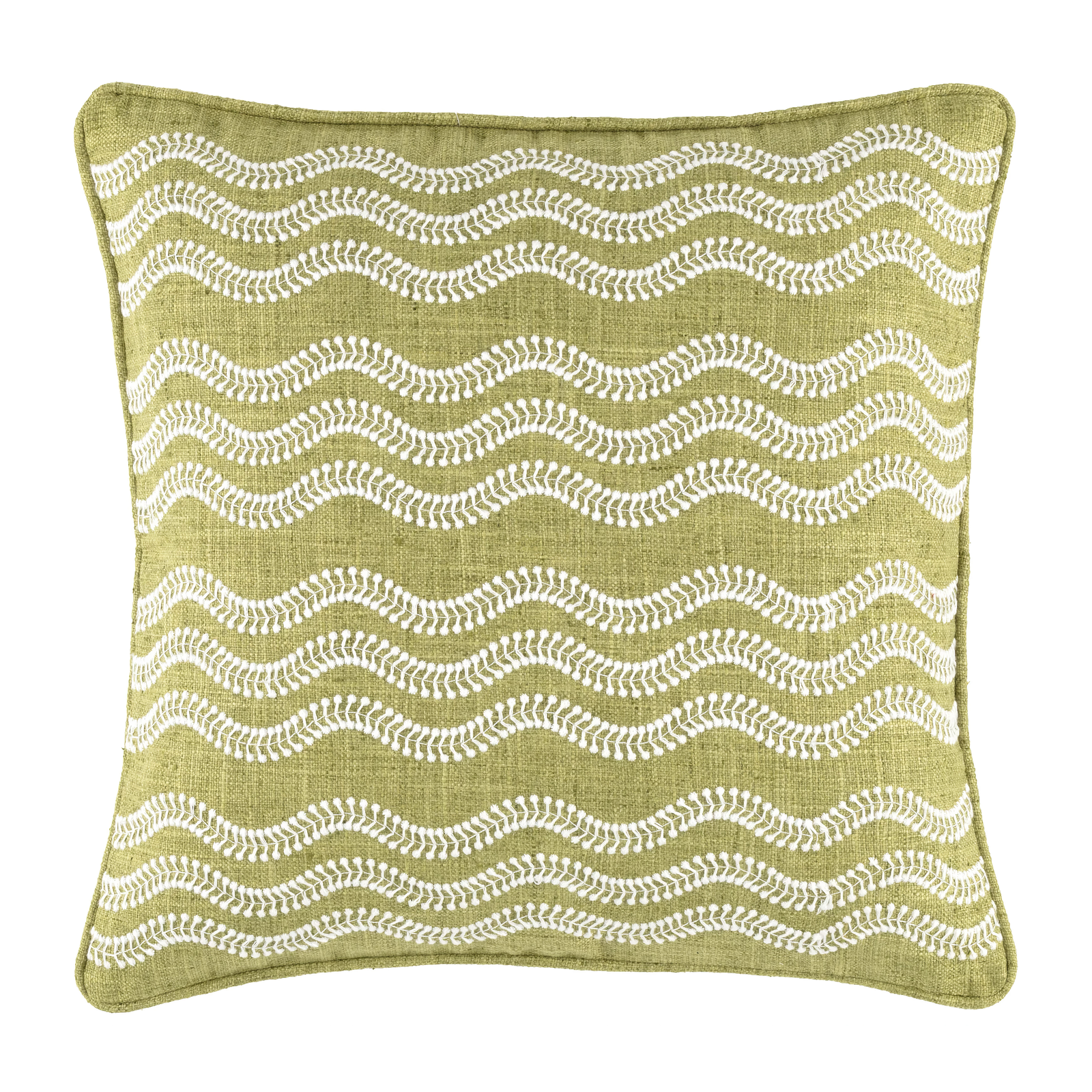 Pine Cone Hill Scout Embroidered Indoor/Outdoor Decorative Pillow in Green Color with Coordinate Pillows