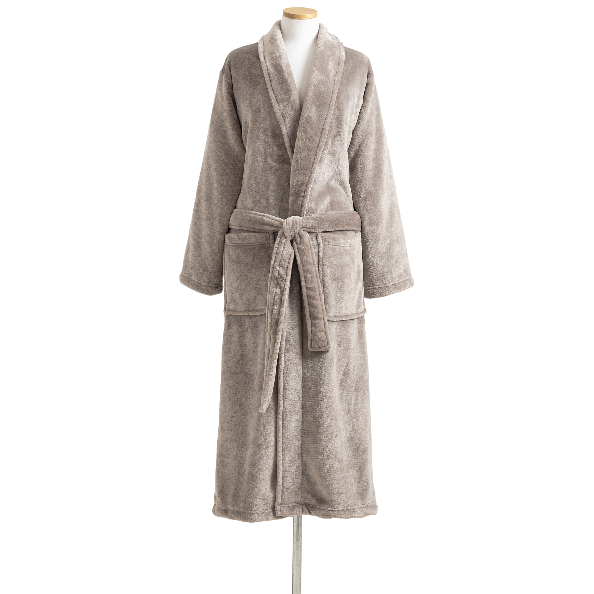 Whole Image of Pine Cone Hill Sheepy Fleece 2.0 Robe in Pebble Color