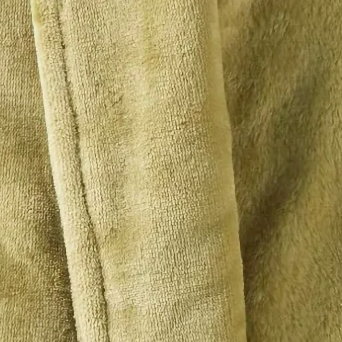 Fabric Closeup of Pine Cone Hill Sheepy Fleece 2.0 Robe in Olive