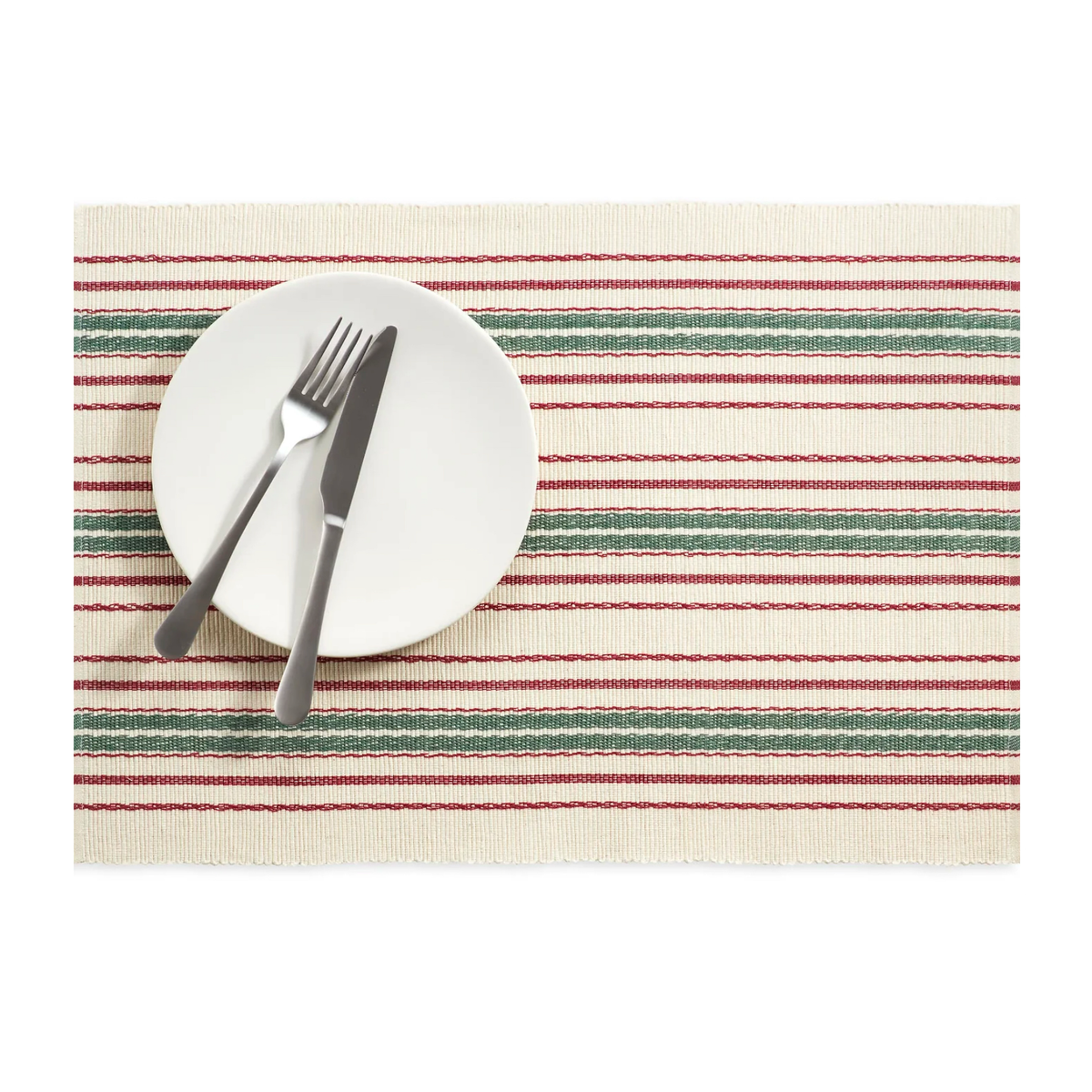 Pine Cone Hill Tinsley Stripe Placemats in Merlot