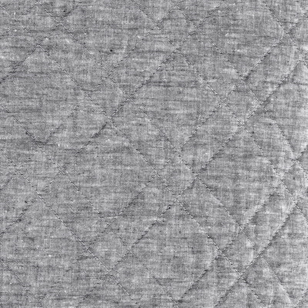 Swatch Sample of Pine Cone Hill Washed Linen Quilted Bedding in Color Black