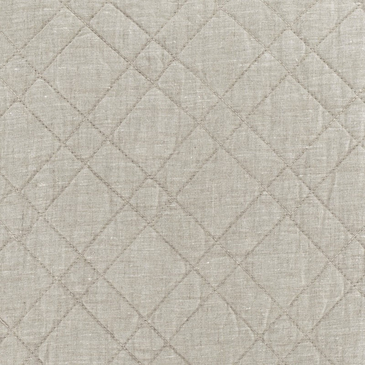 Swatch Sample of Pine Cone Hill Washed Linen Quilted Bedding in Natural Color 