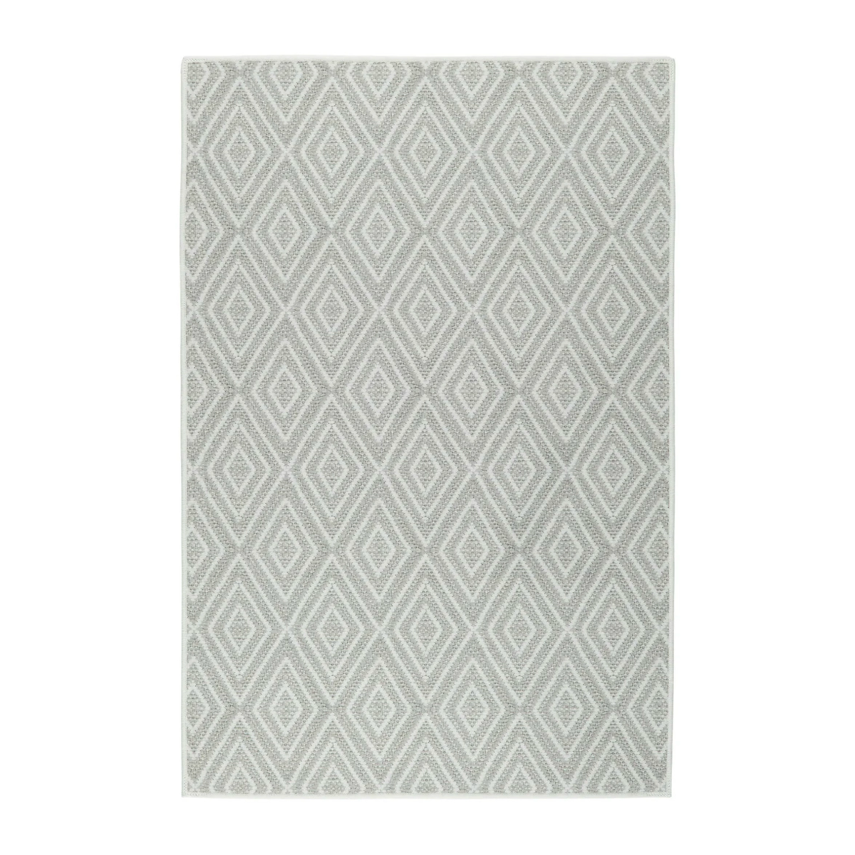 Pine Cone Hill Diamond Machine Washable Rug - Platinum/White