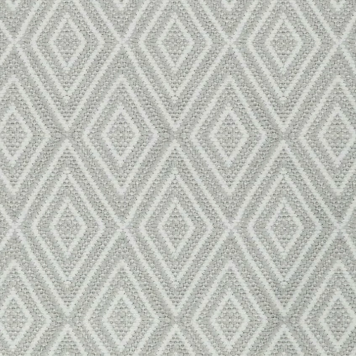 Swatch of Pine Cone Hill Diamond Machine Washable Rug in Platinum and White