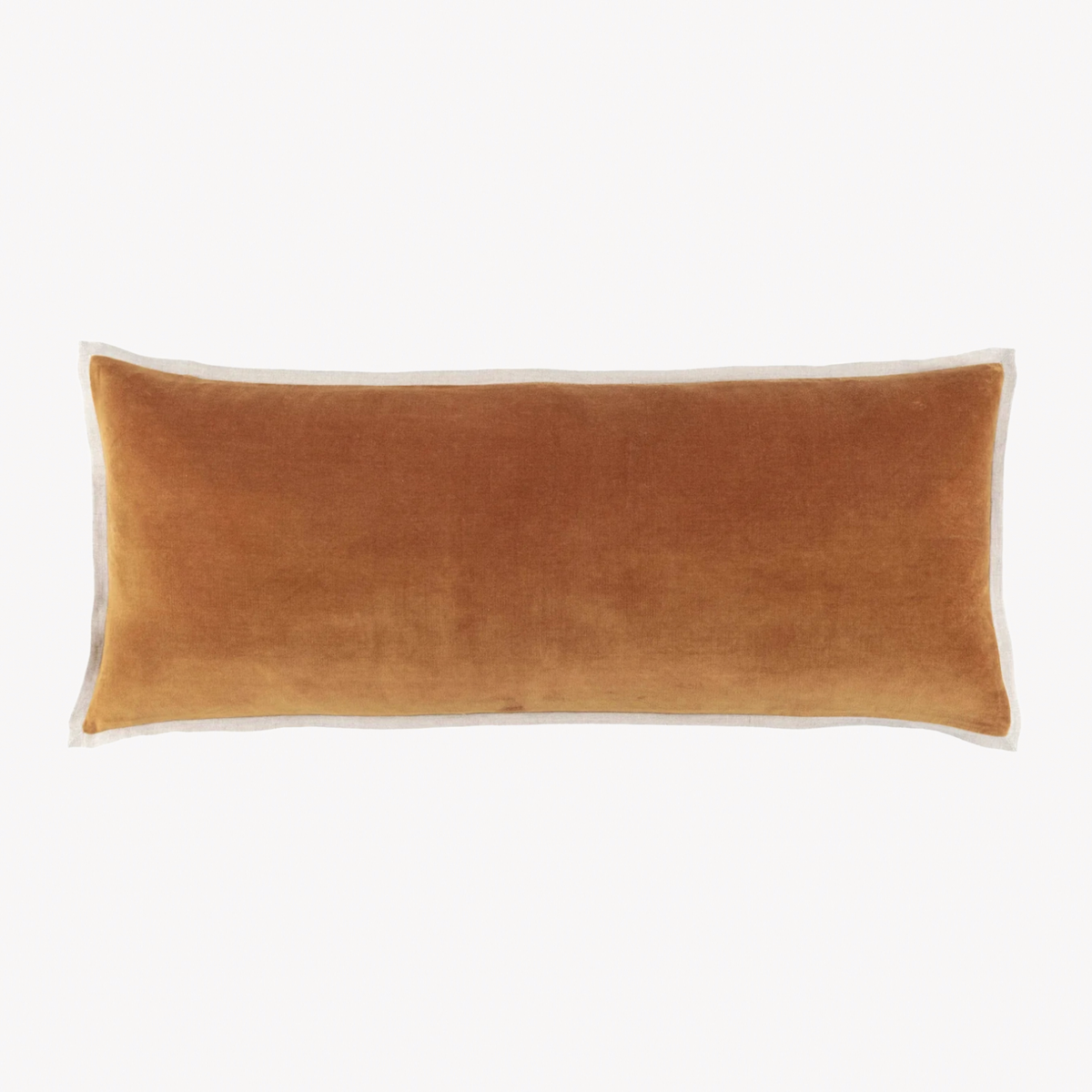 Pine Cone Hill Marie Flanagan Gehry Velvet/Linen 16x40 Decorative Pillow in Caramel