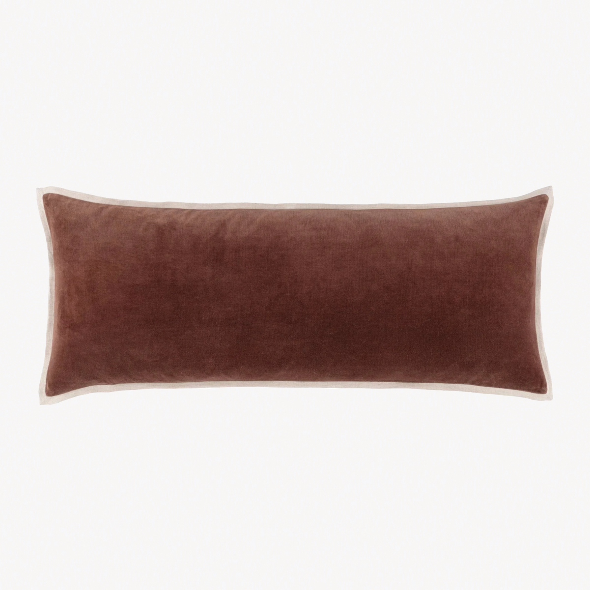 Pine Cone Hill Marie Flanagan Gehry Velvet/Linen 16x40 Decorative Pillow in Russet