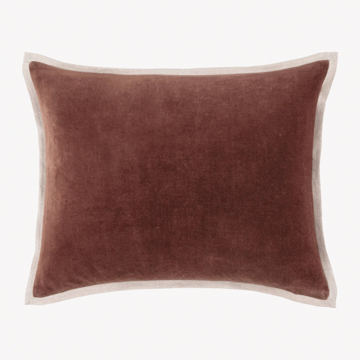 Pine Cone Hill Marie Flanagan Gehry Velvet/Linen 16” Lumbar in Russet