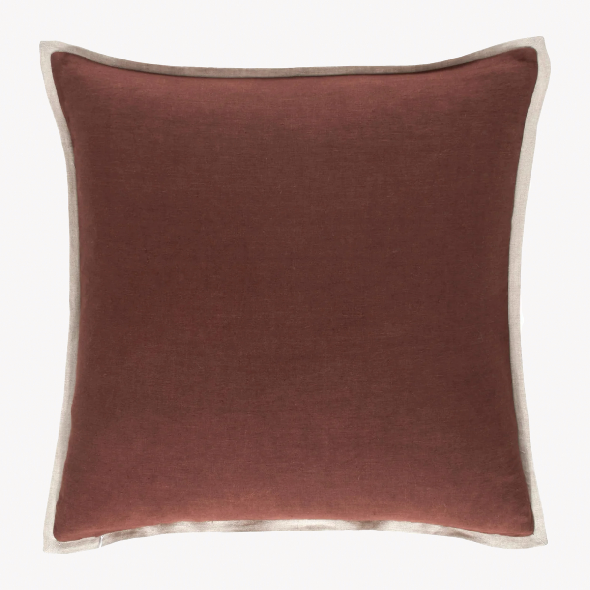 Pine Cone Hill Marie Flanagan Gehry Velvet/Linen Decorative Pillow Square in Russet