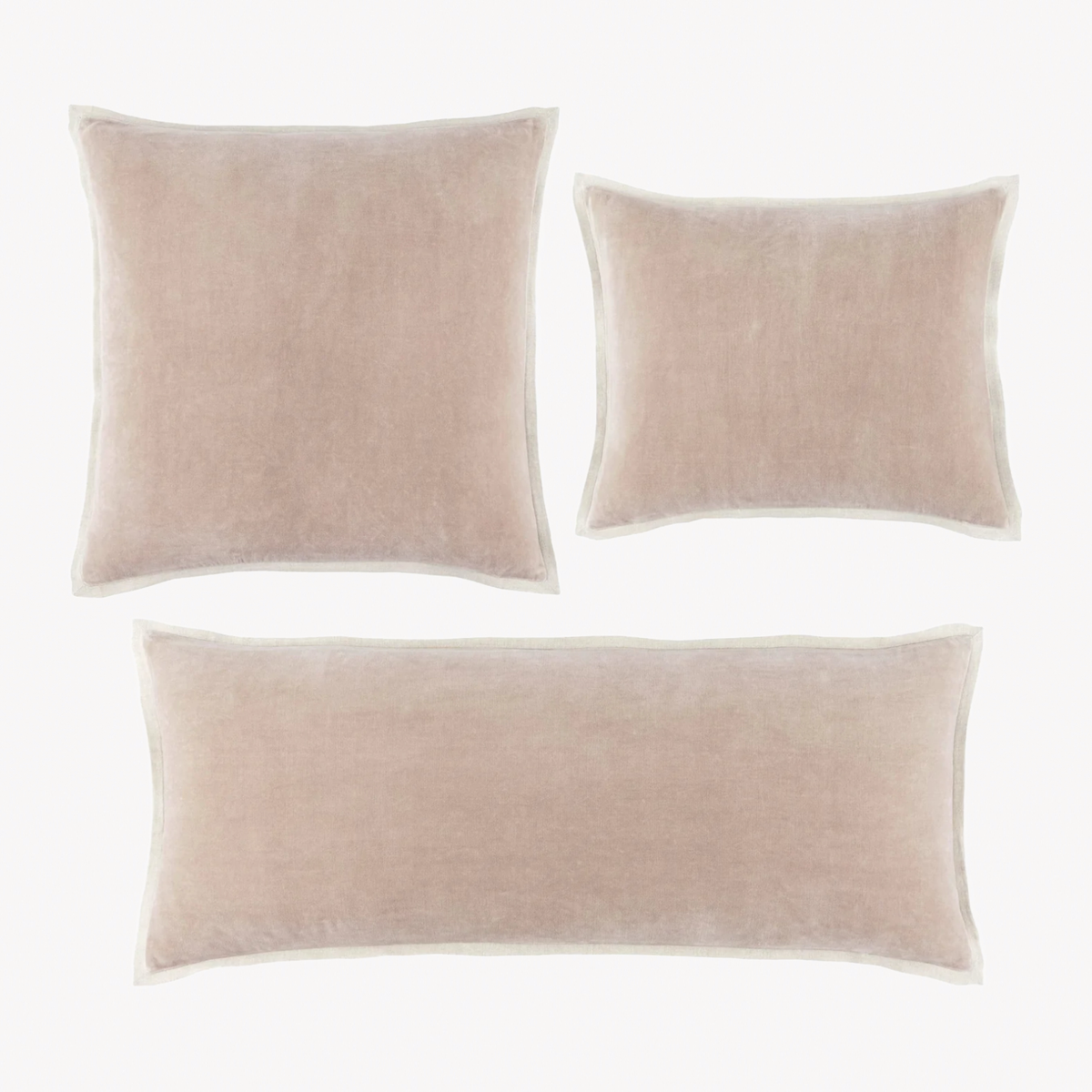 Pine Cone Hill Marie Flanagan Gehry Velvet/Linen Decorative Pillows in Stone