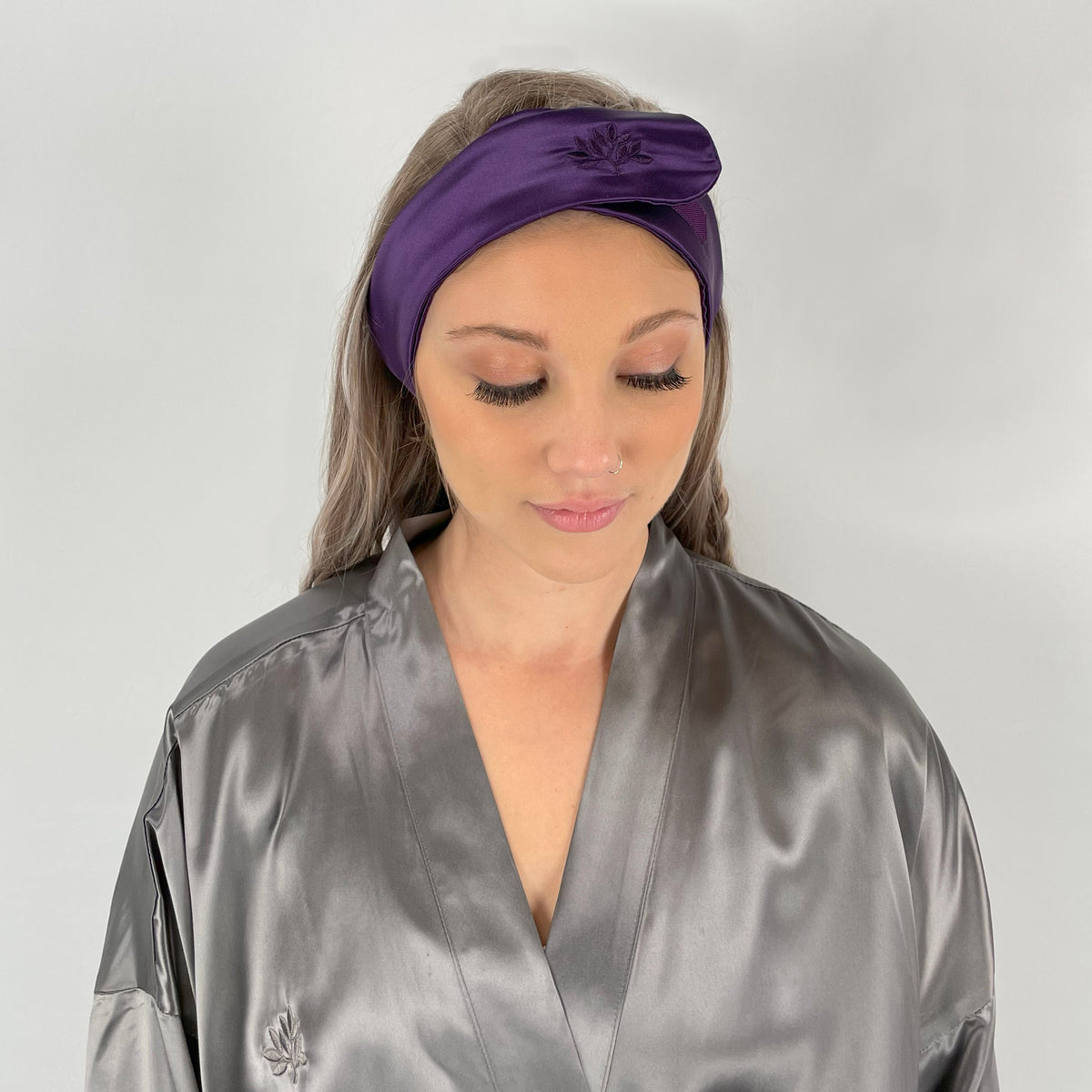 Mulberry Park Silks Silk Glam Band - Plum