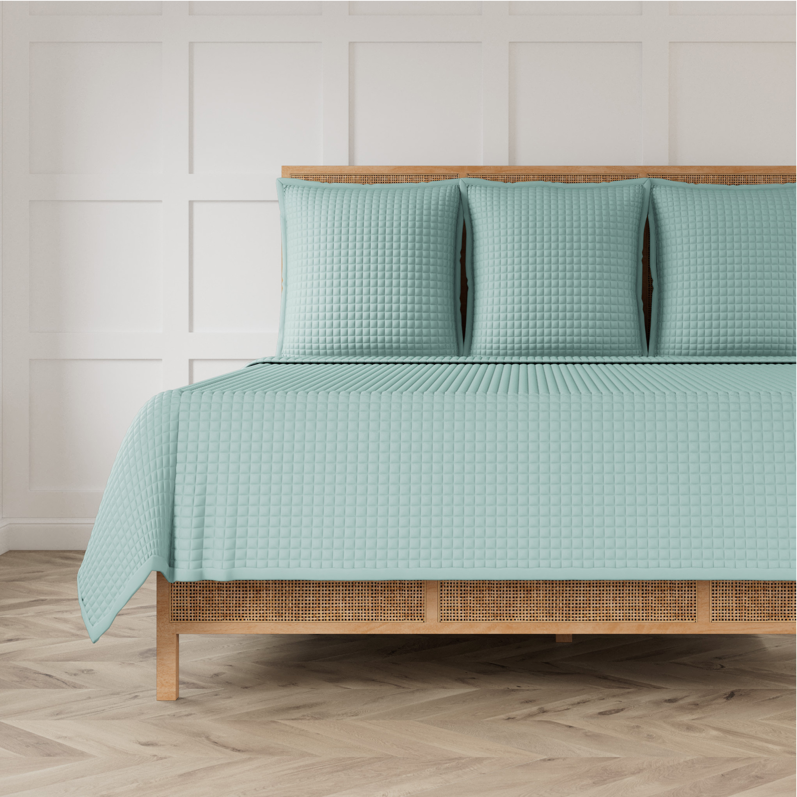 Ann Gish Ready-to-Bed 2.0 Quilted Coverlets and Shams in Aqua Color