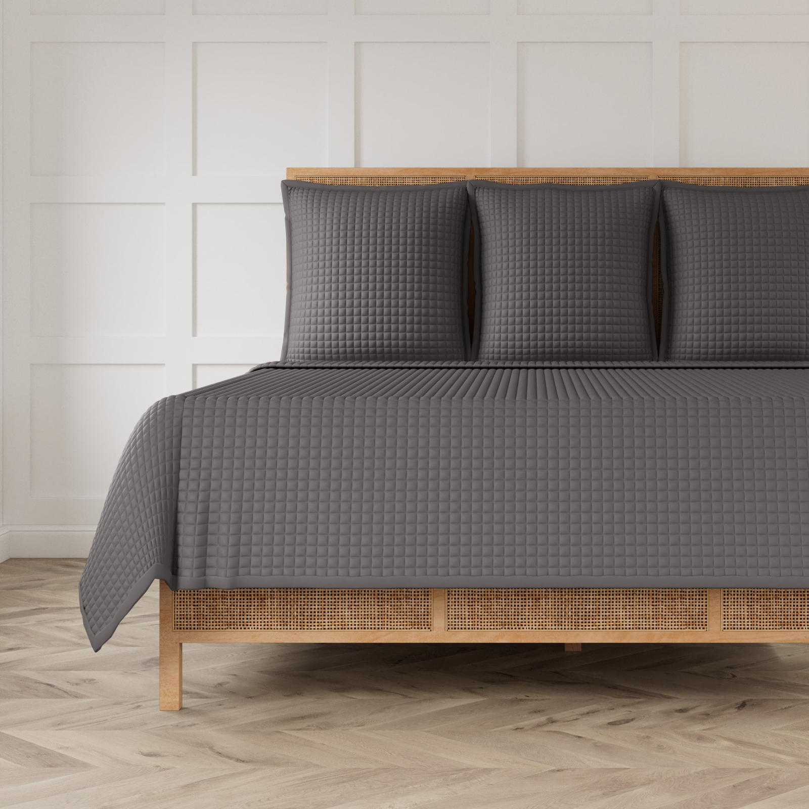 Ann Gish Ready-to-Bed 2.0 Quilted Coverlets and Shams in Grey Color