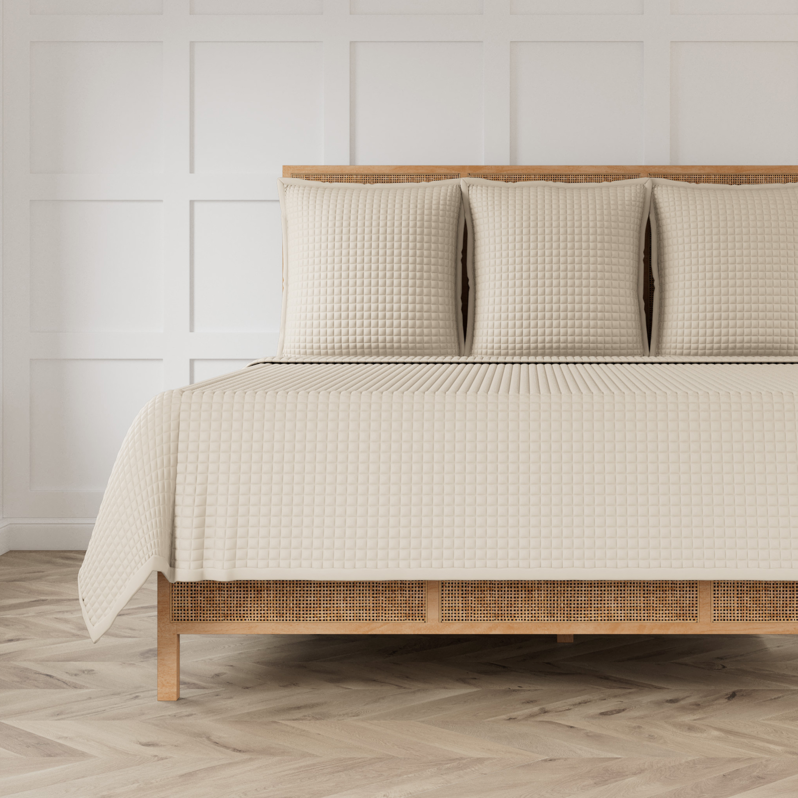 Ann Gish Ready-to-Bed 2.0 Quilted Coverlets and Shams in Pumice Color