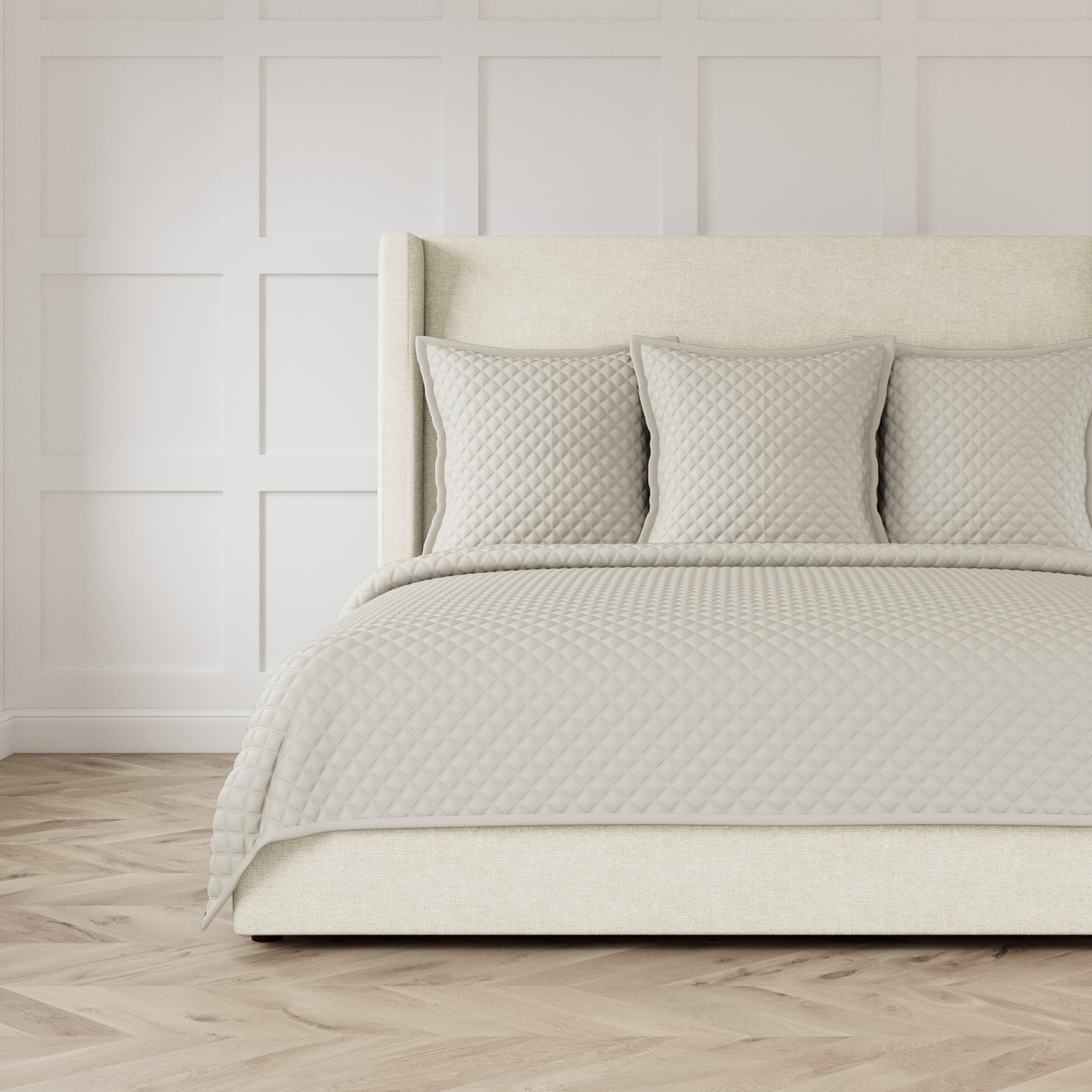 Ann Gish Ready-to-Bed 2.0 Quilted Coverlets and Shams in Silver Color