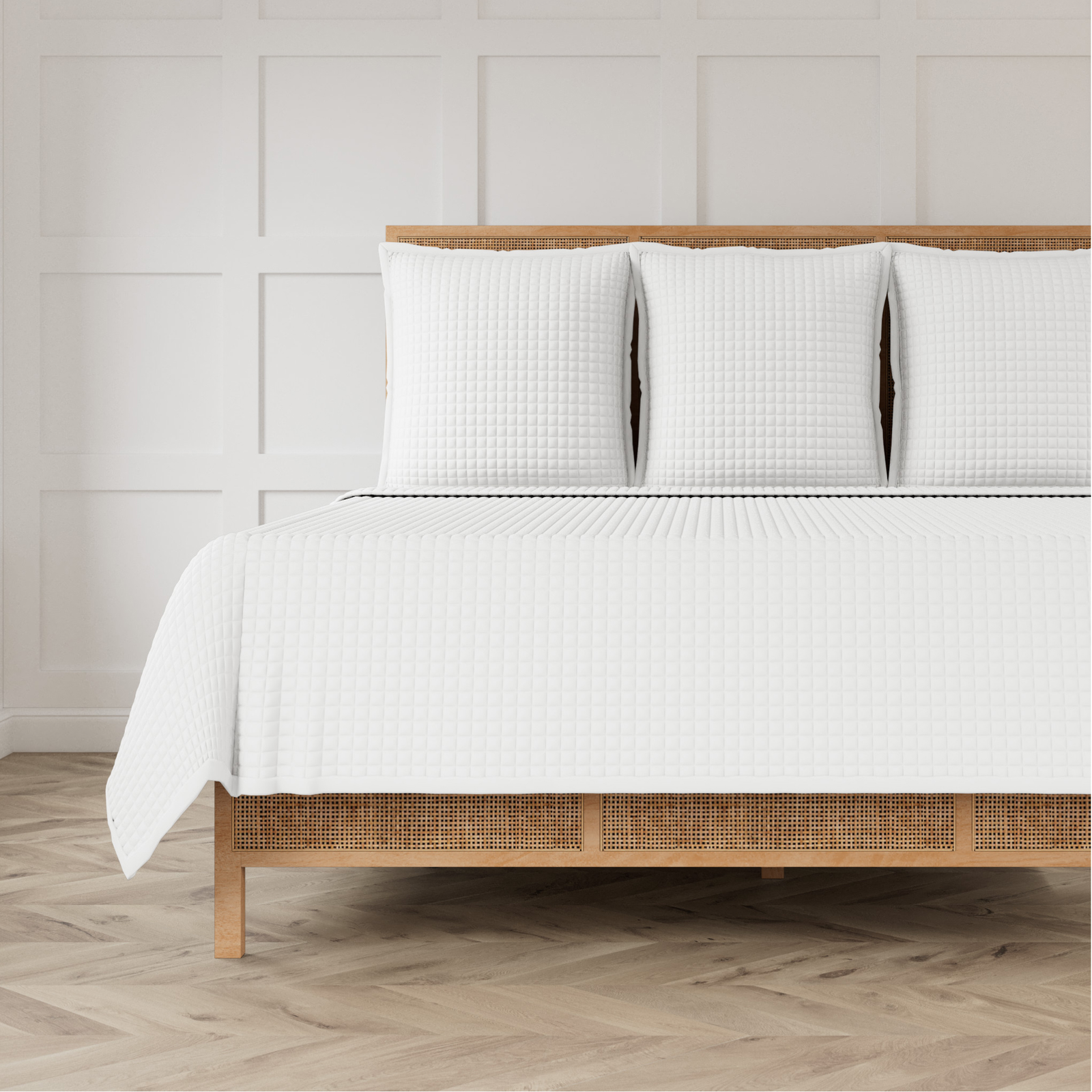 Ann Gish Ready-to-Bed 2.0 Quilted Coverlets and Shams in White Color