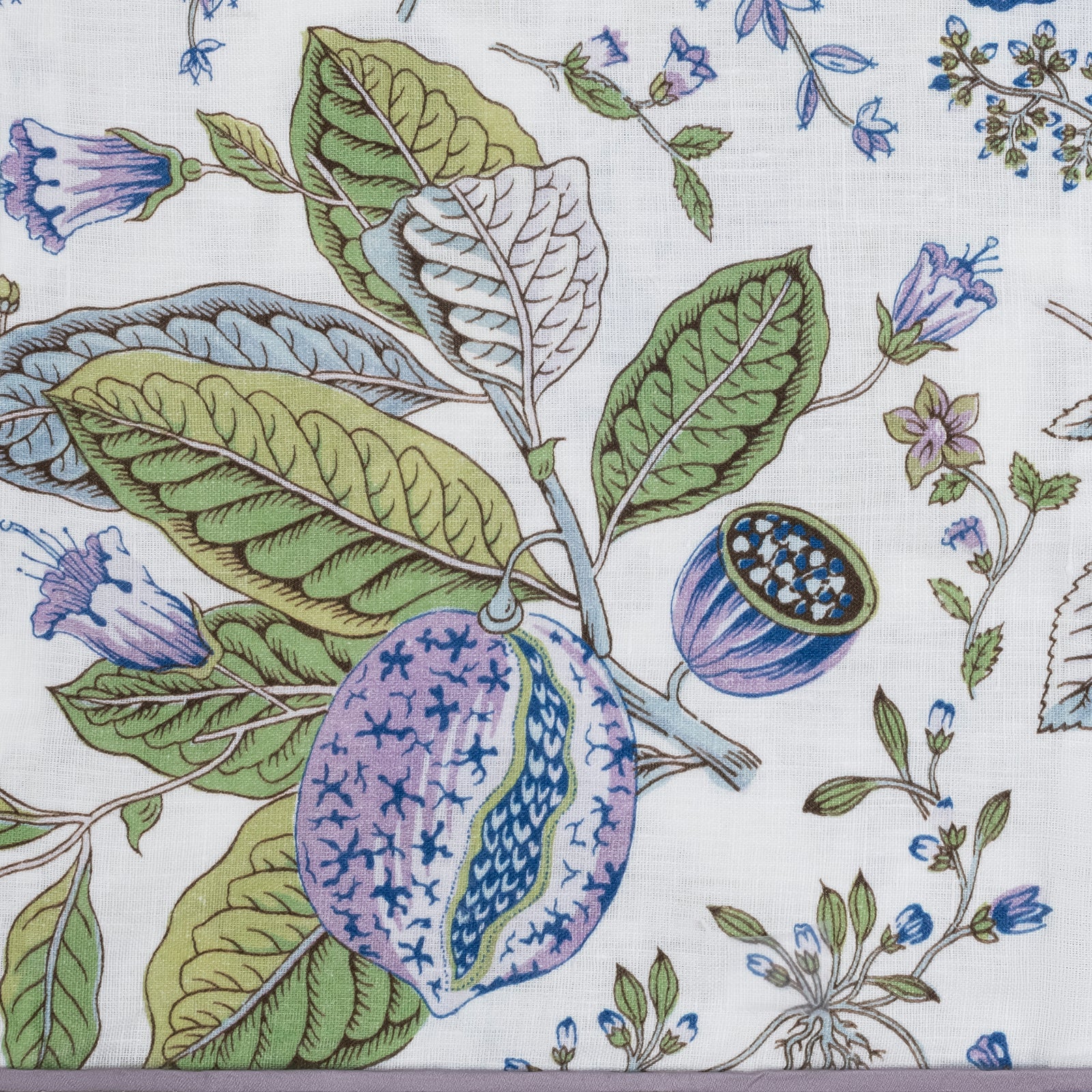 Matouk Roman Linen Pomegranate Lilac Pajama, model facing forwards