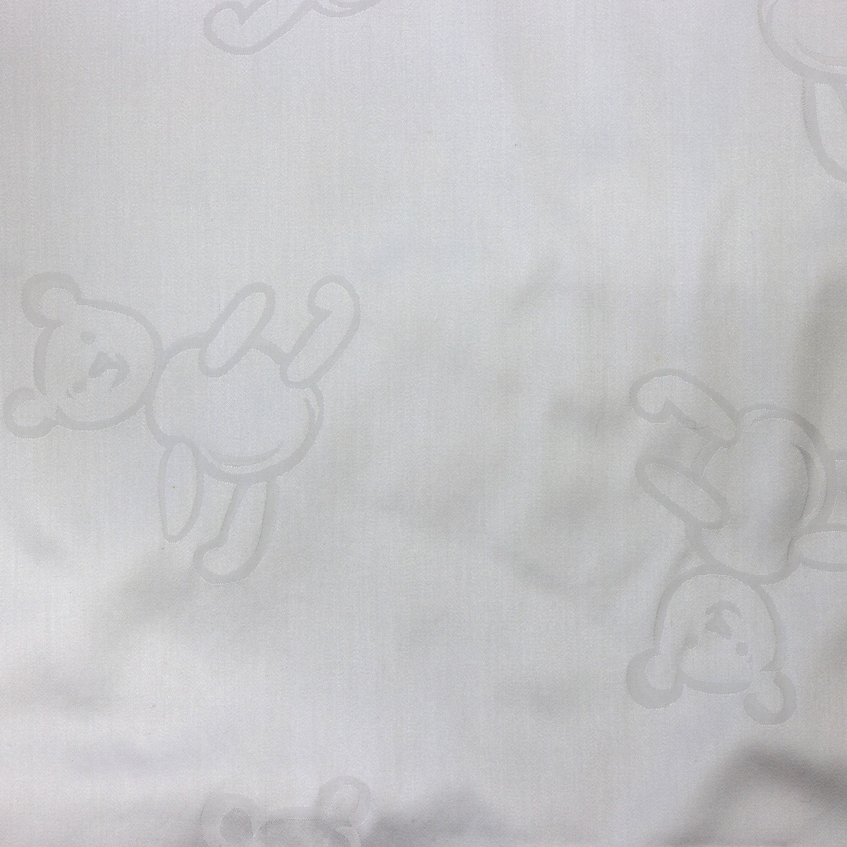 Swatch of SDH Bear Baby Bedding in White