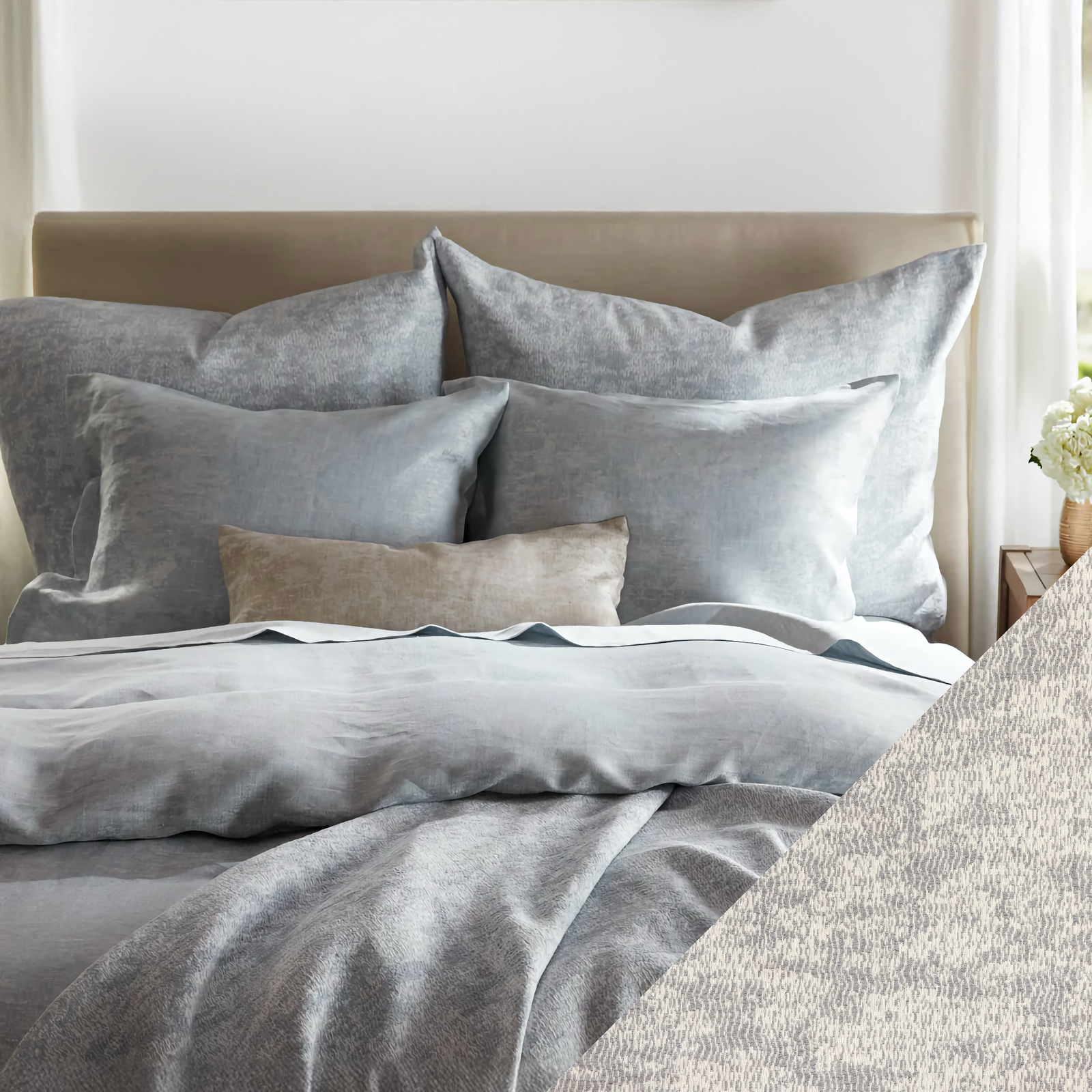 Complete SDH Bellini Bedding with Storm Swatch