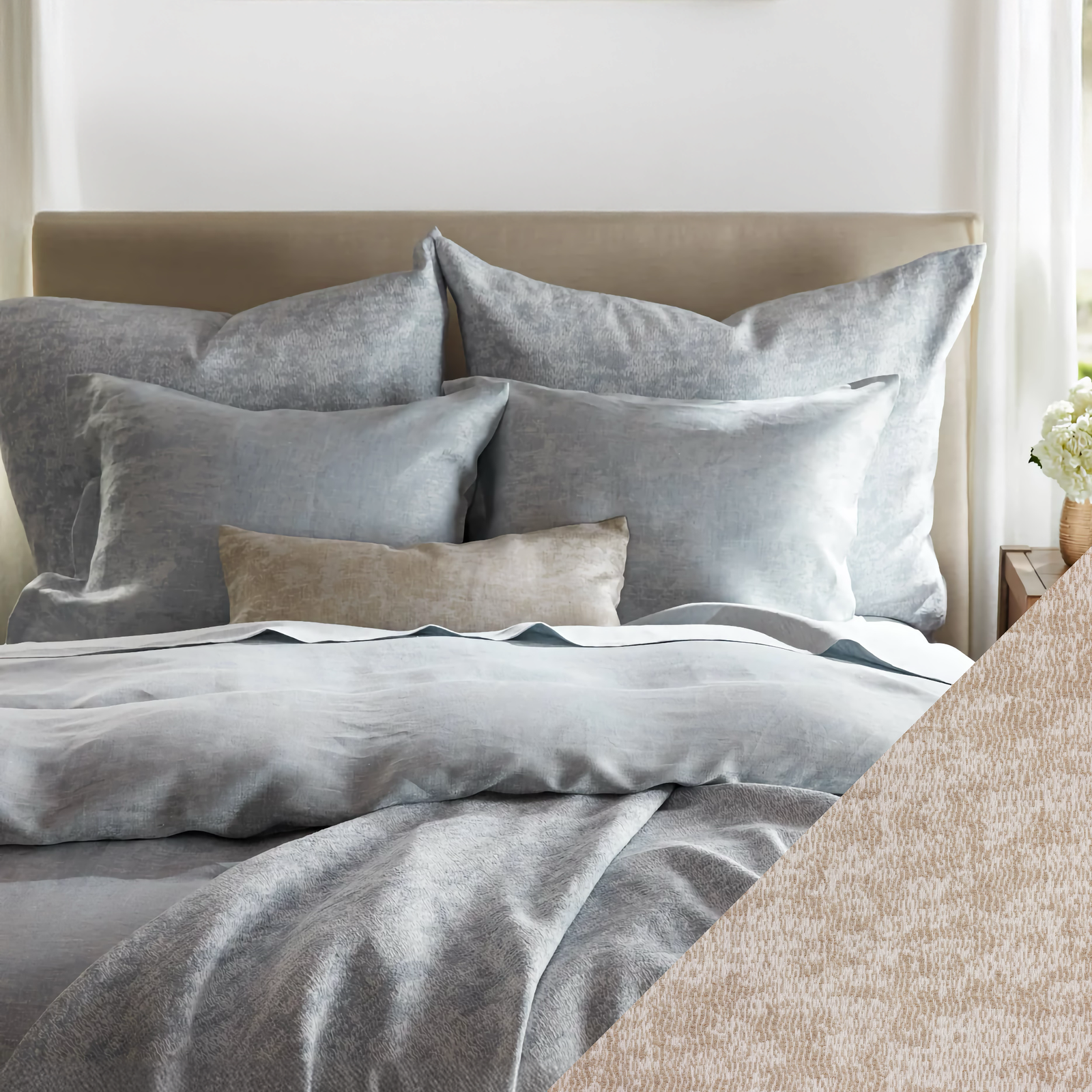 Complete SDH Bellini Bedding with Teak Swatch