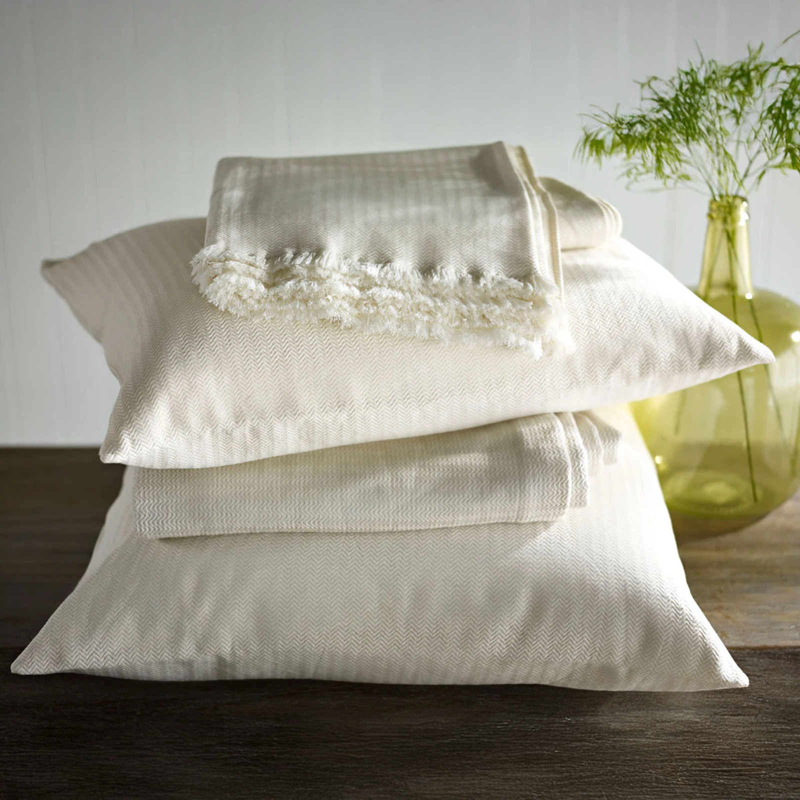 Stack of SDH Emma by the Purists Bedding in Natural color