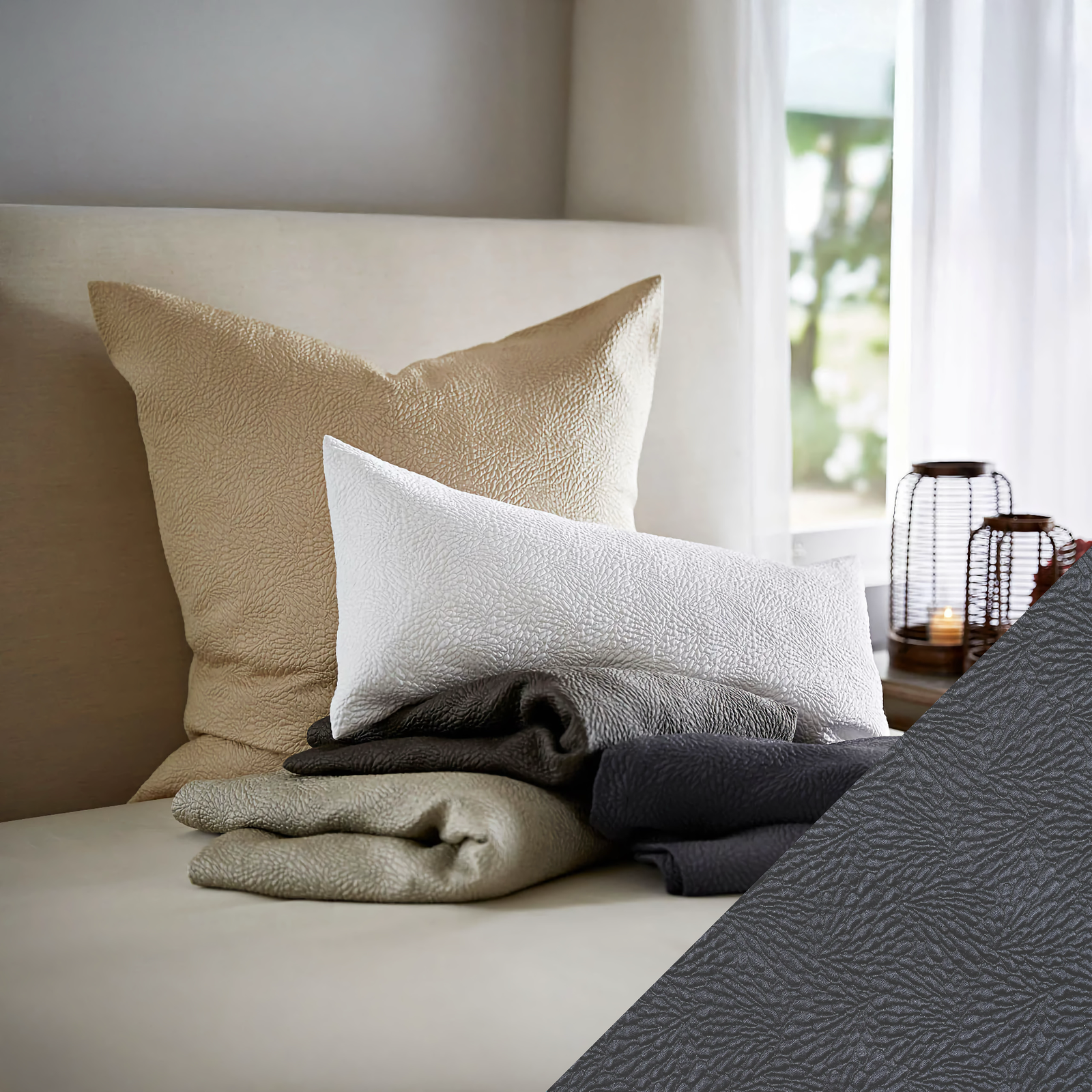 SDH Jazz Bedding Assorted Colors with Indigo Swatch