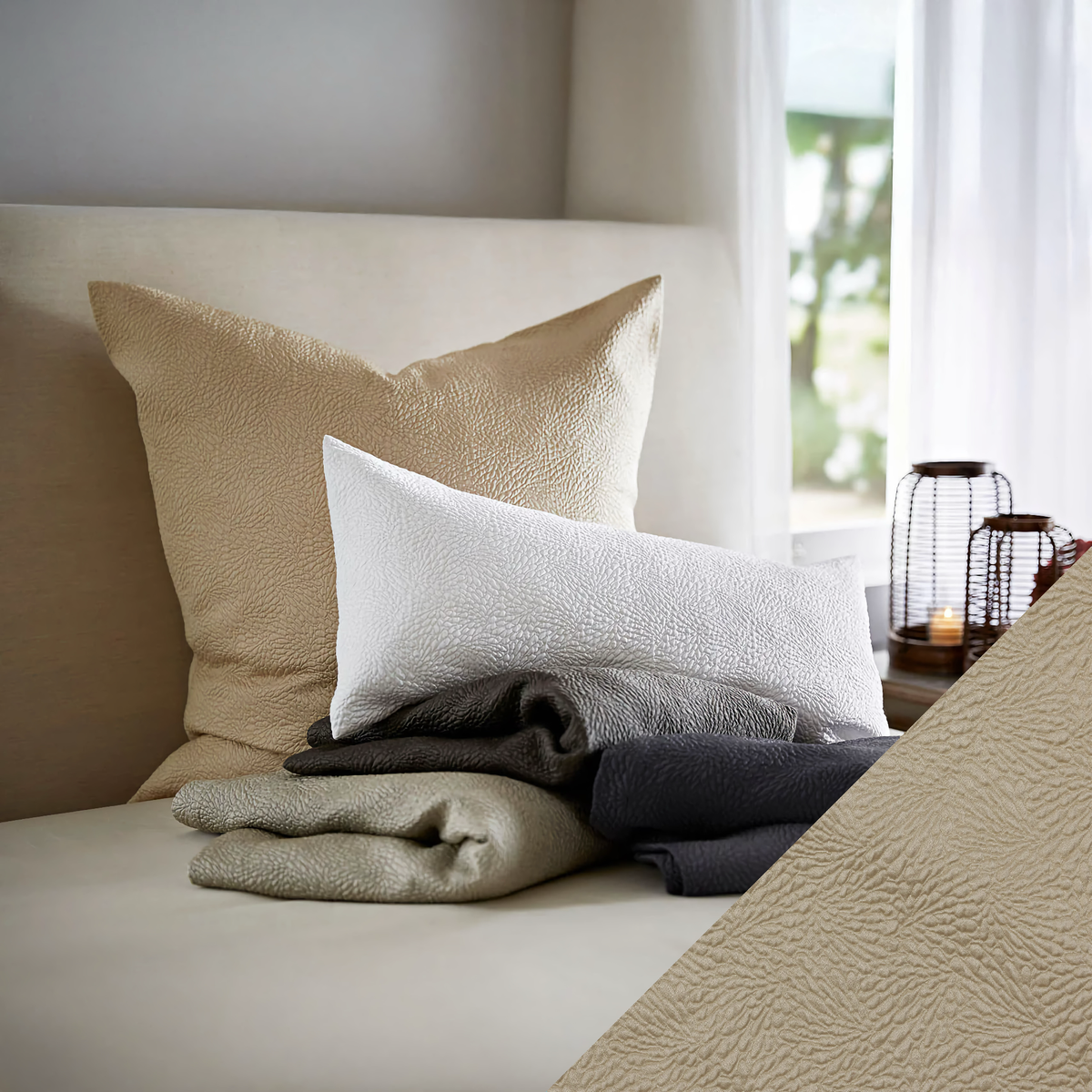 SDH Jazz Bedding Assorted Colors with Parchment Swatch