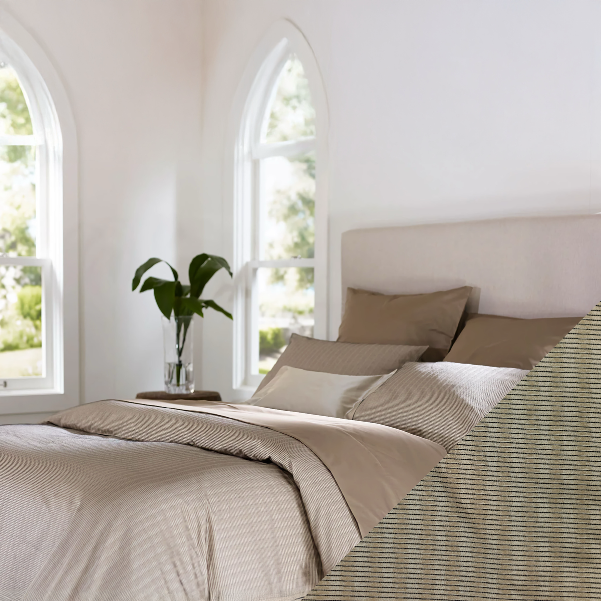 SDH Kenji Bedding with Tea Swatch