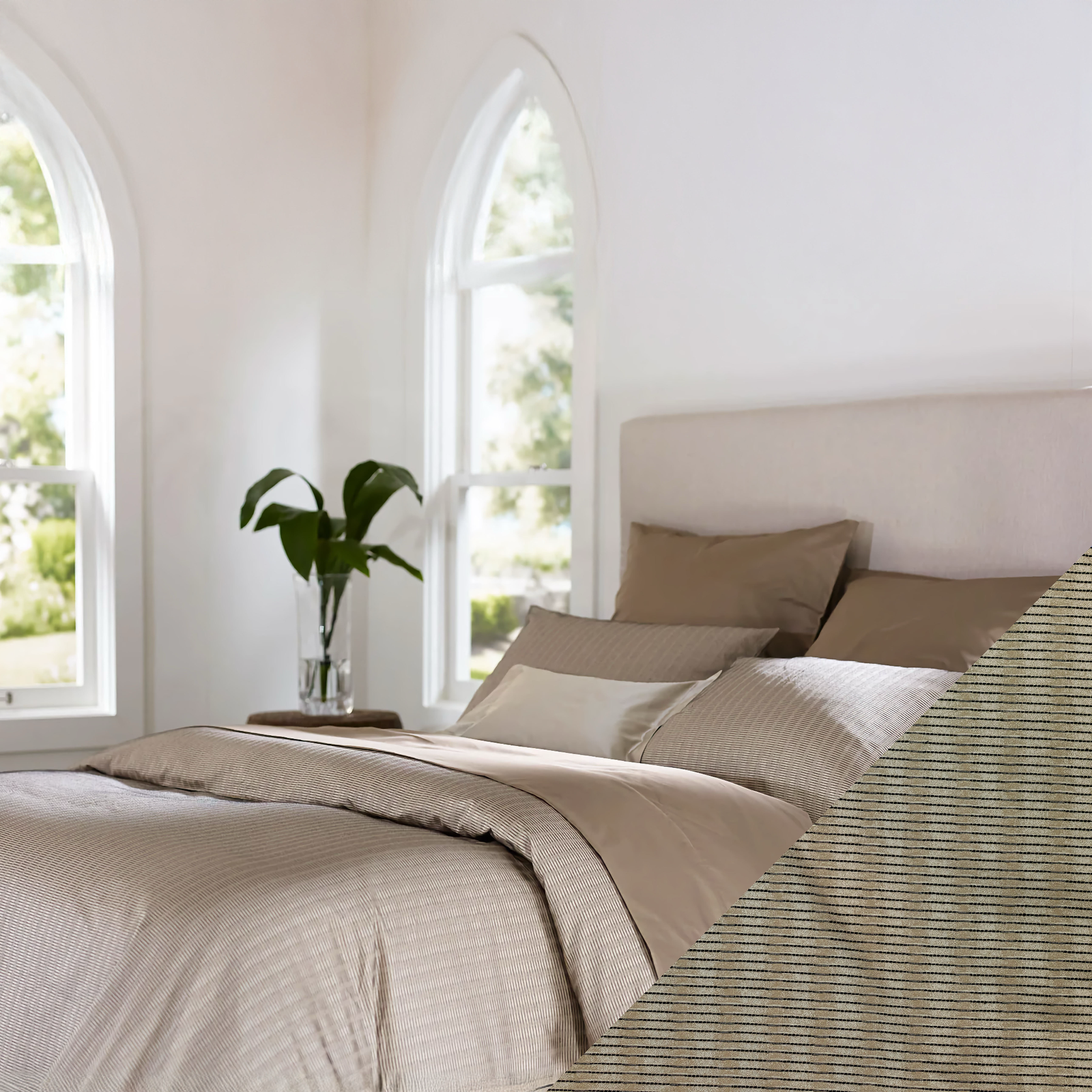 SDH Kenji Bedding with Tea Swatch