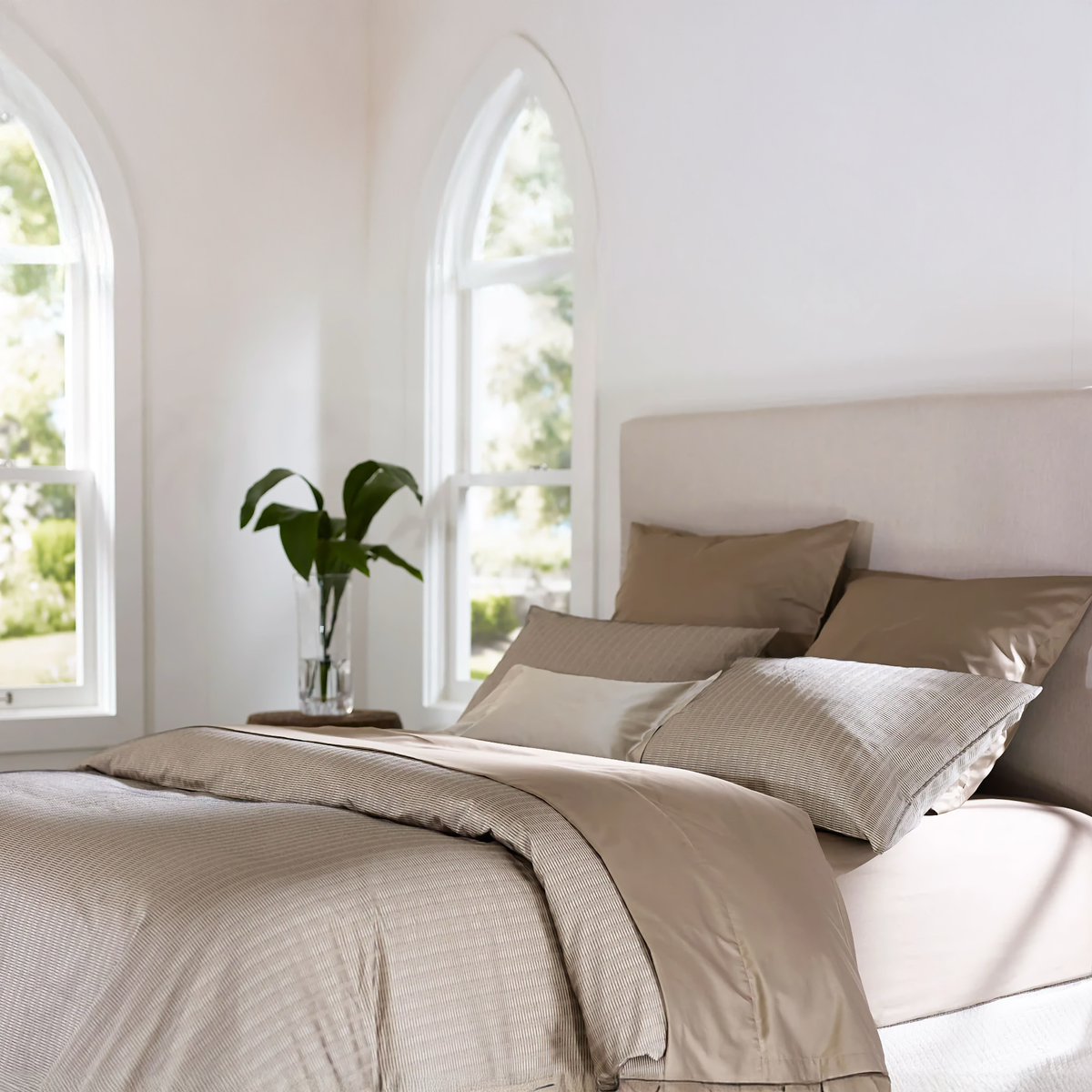 Kenji Tea duvet cover and standard pillows