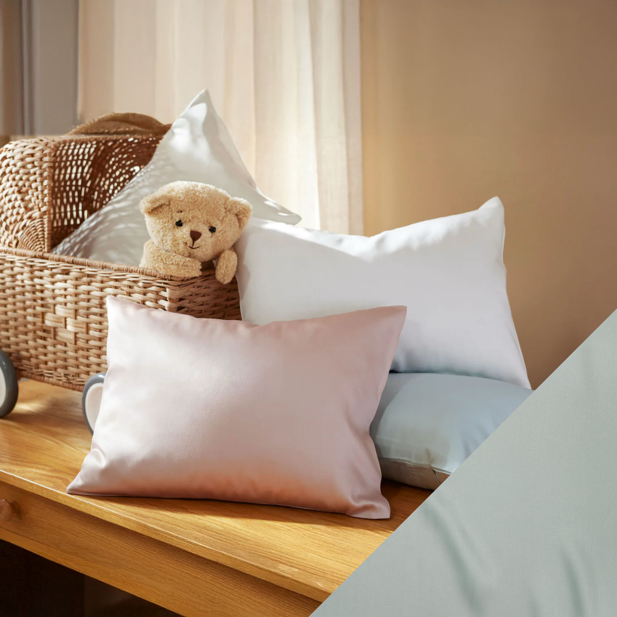 SDH Legna Classic Baby Bedding Colors with Glacier Swatch