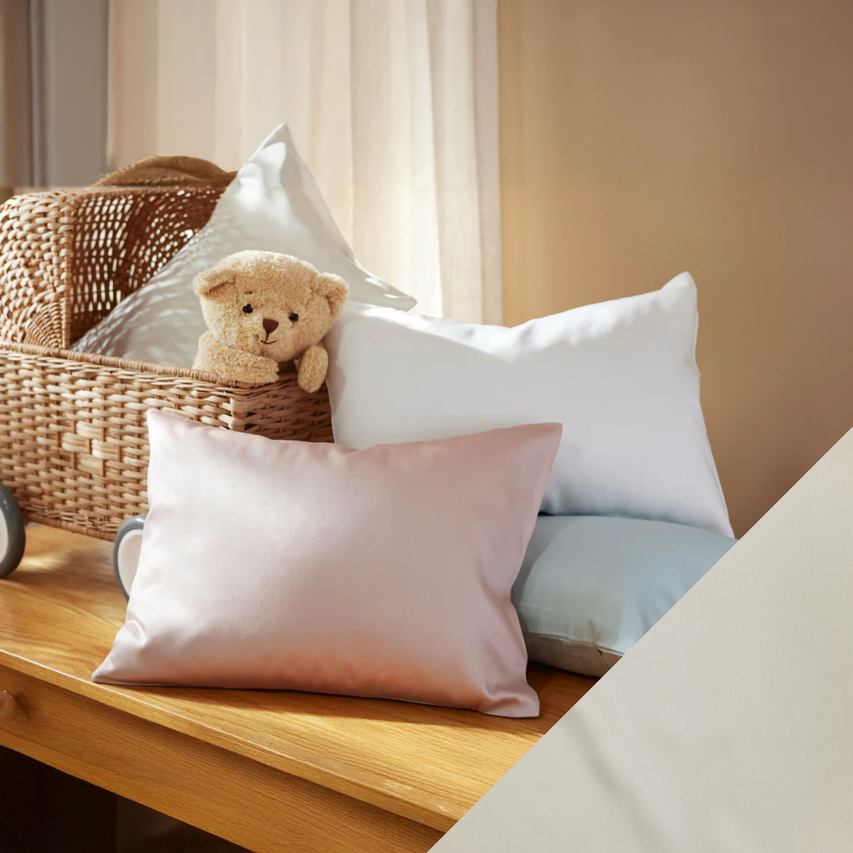 SDH Legna Classic Baby Bedding Colors with Sand Swatch