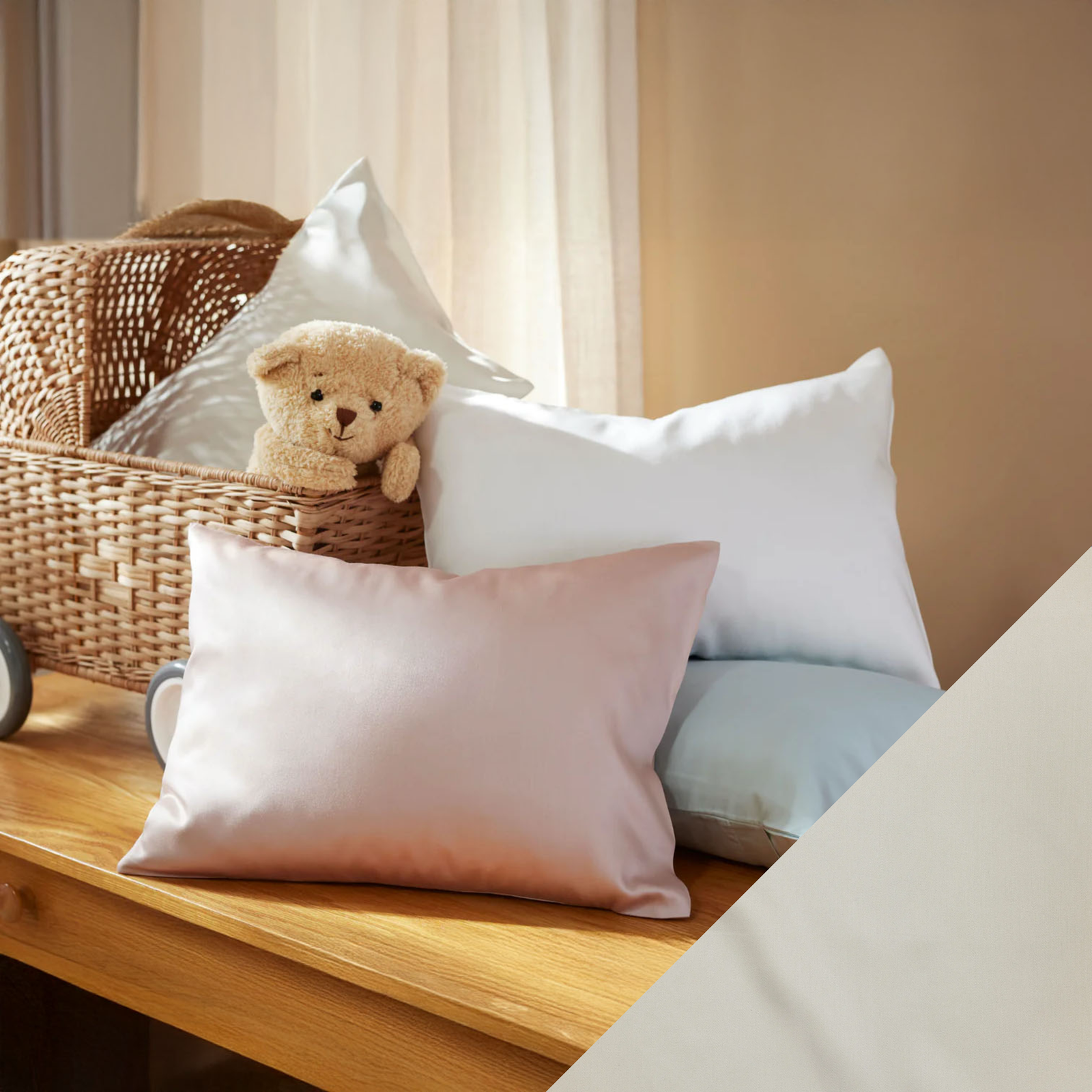 SDH Legna Classic Baby Bedding Colors with Sand Swatch