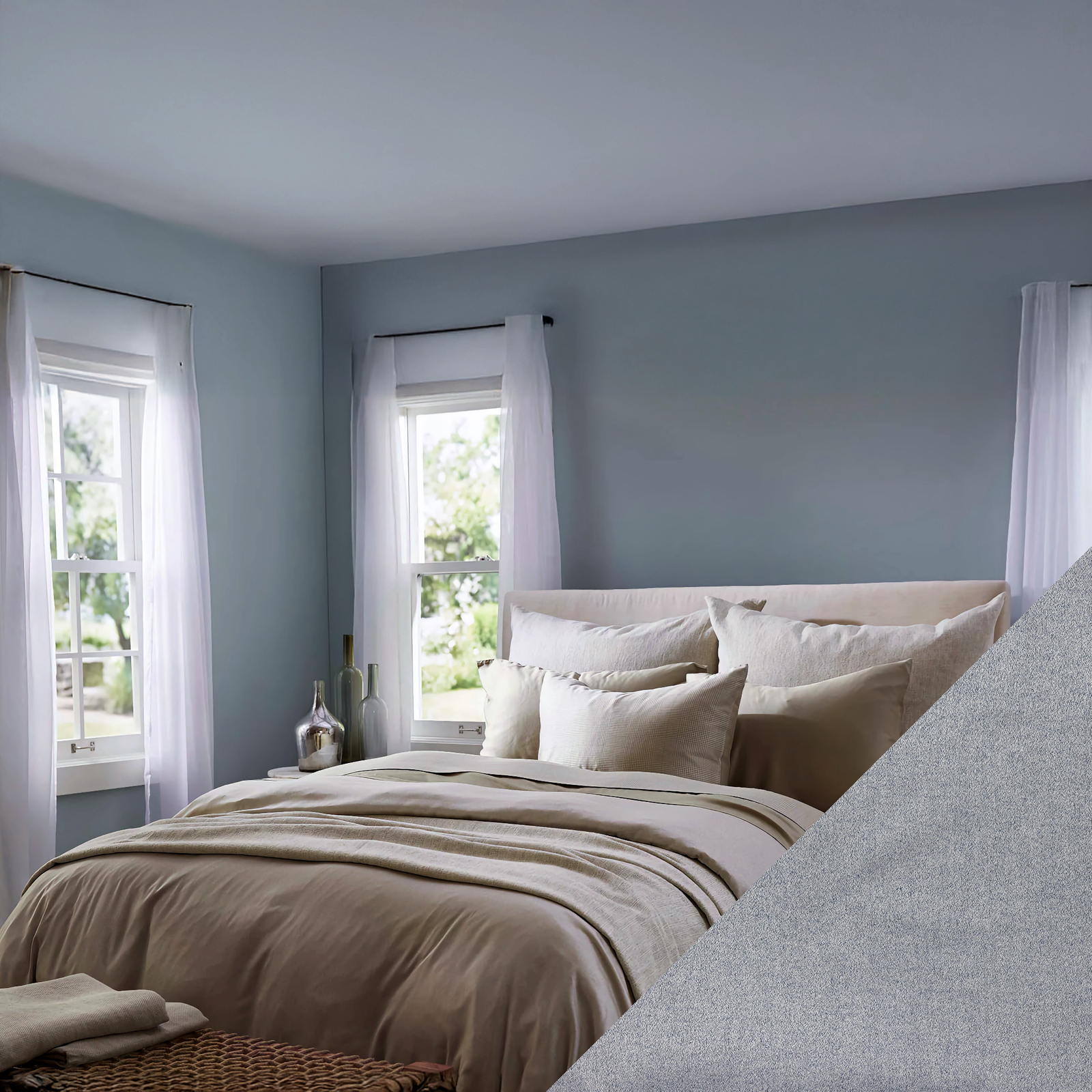 SDH Legna Remini Bedding with Cobalt Swatch