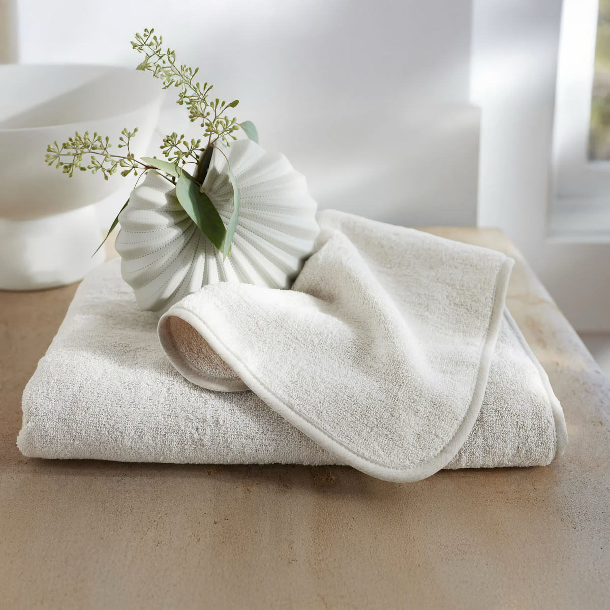 SDH Lupo by the Purists Bath Towels and Mats in Natural