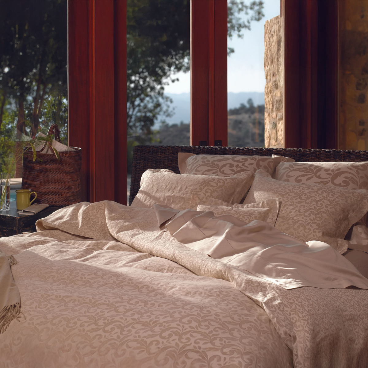 SDH Petite Jasmine by the Purists in Natural with other Jasmine Bedding