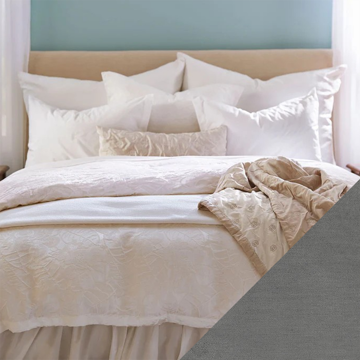 SDH Tayla Bedding with Swatch in Color Ash