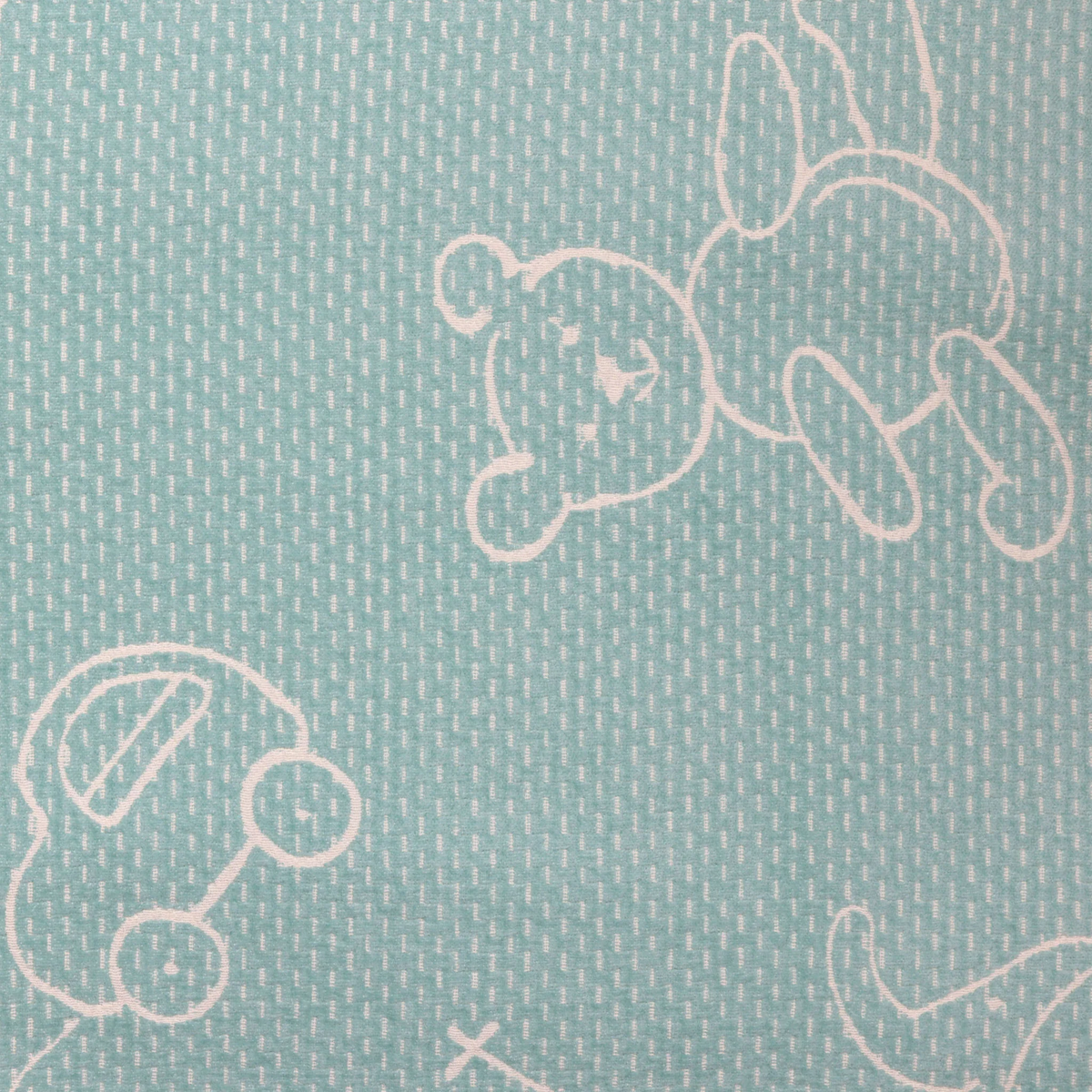 Back Fabric Closeup of SDH Wheels Baby Blanky in Aruba