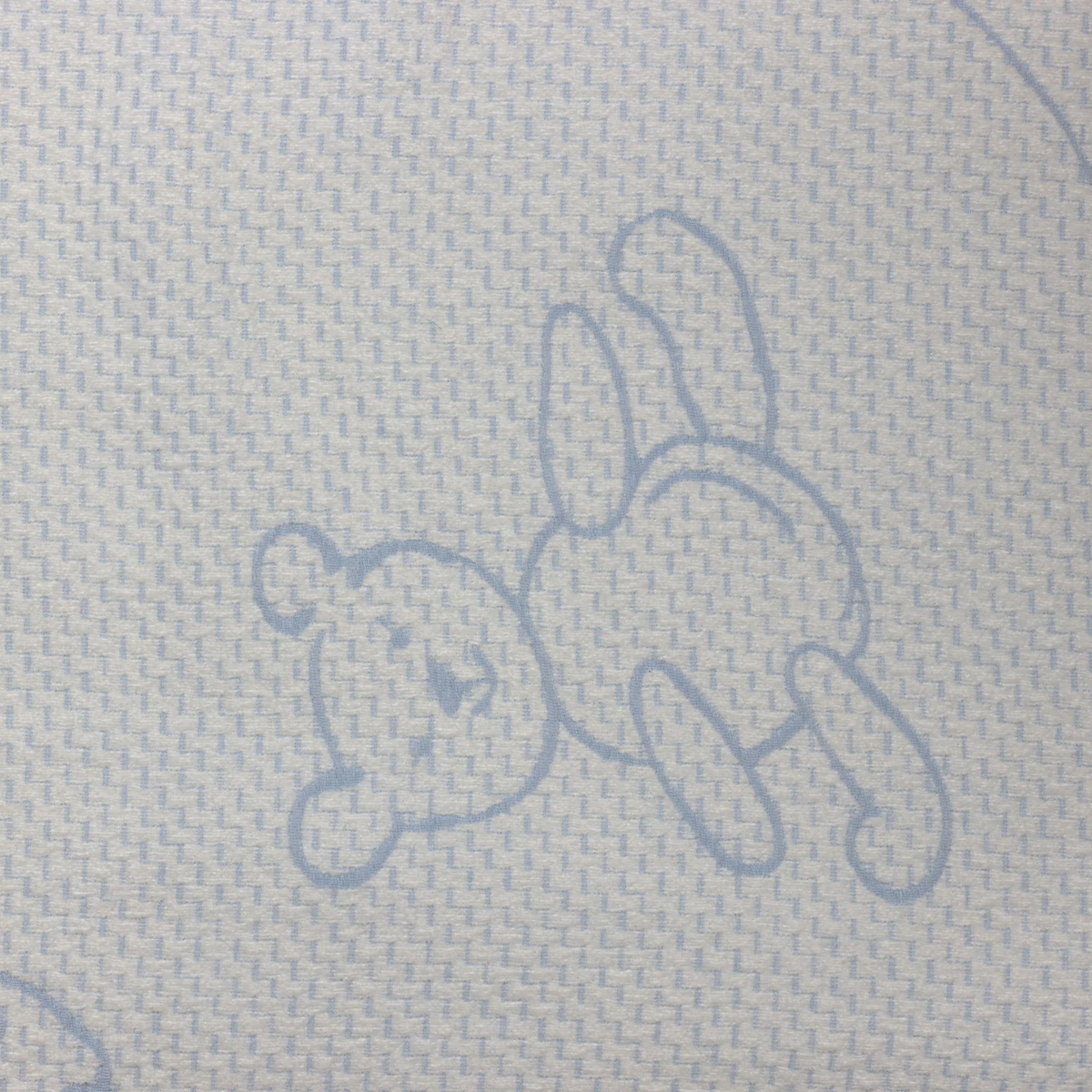 Back Fabric Closeup of SDH Wheels Baby Blanky in Blue