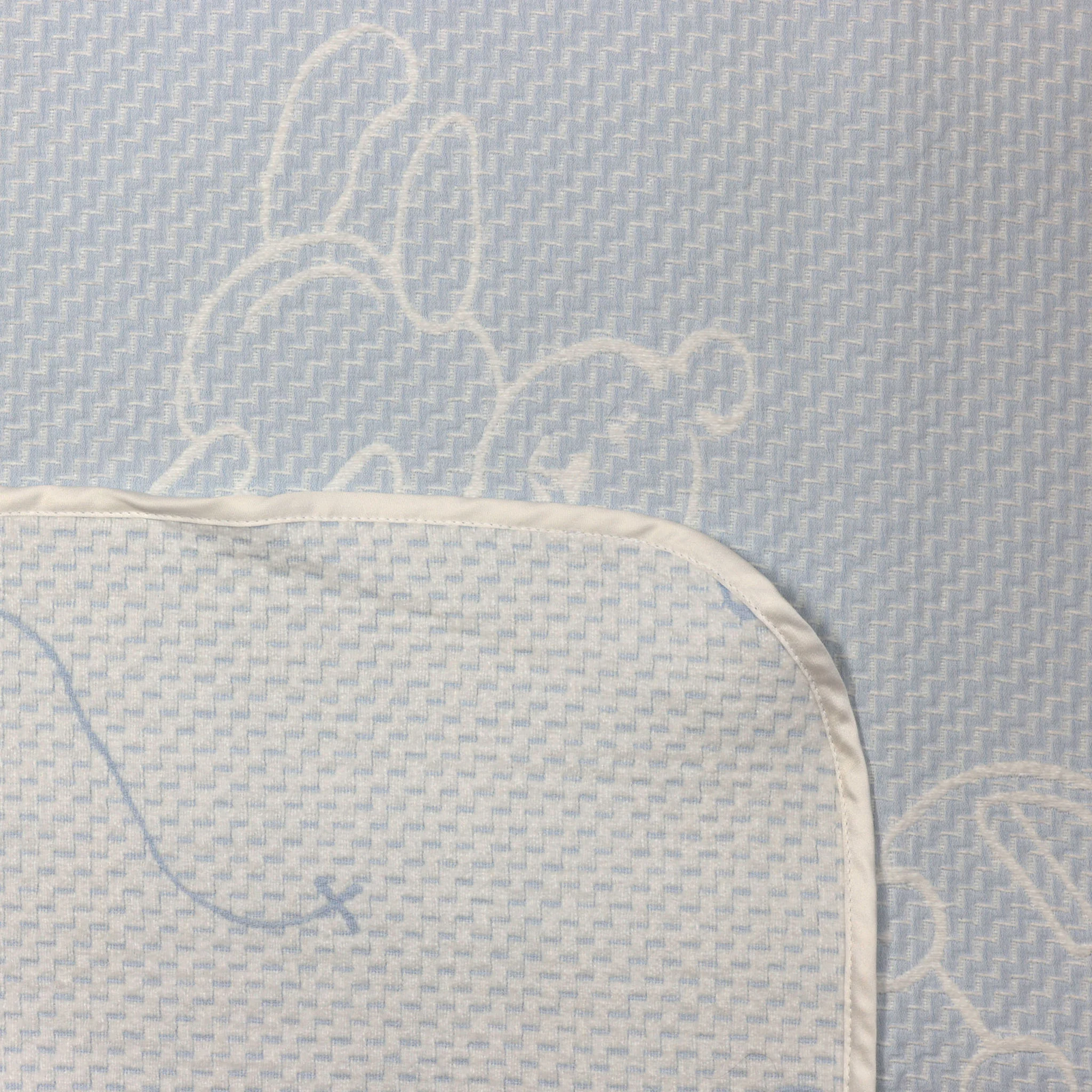 Hanging SDH Wheels Baby Blankets with Blue Swatch