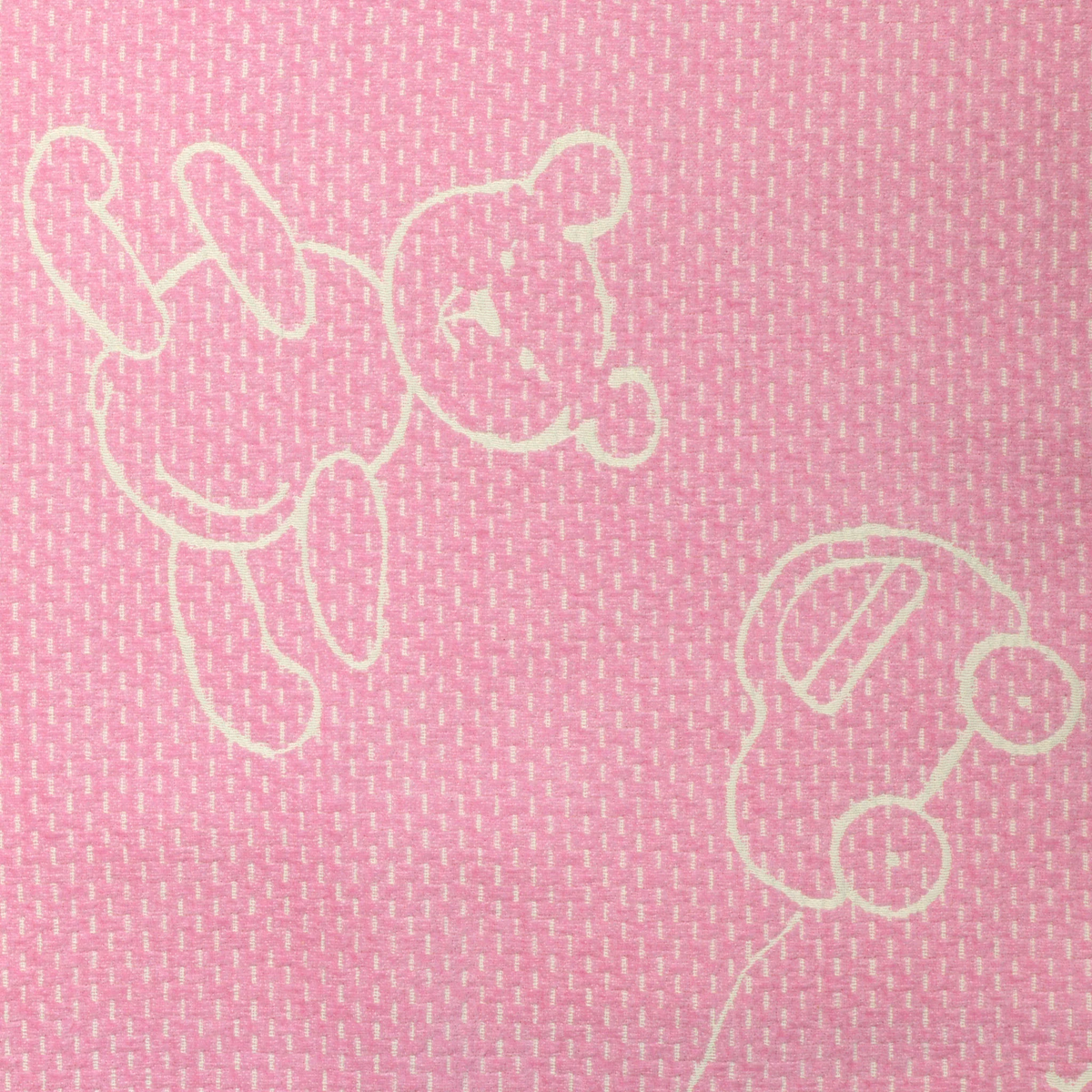 Back Fabric Closeup of SDH Wheels Baby Blanky in Bubblegum