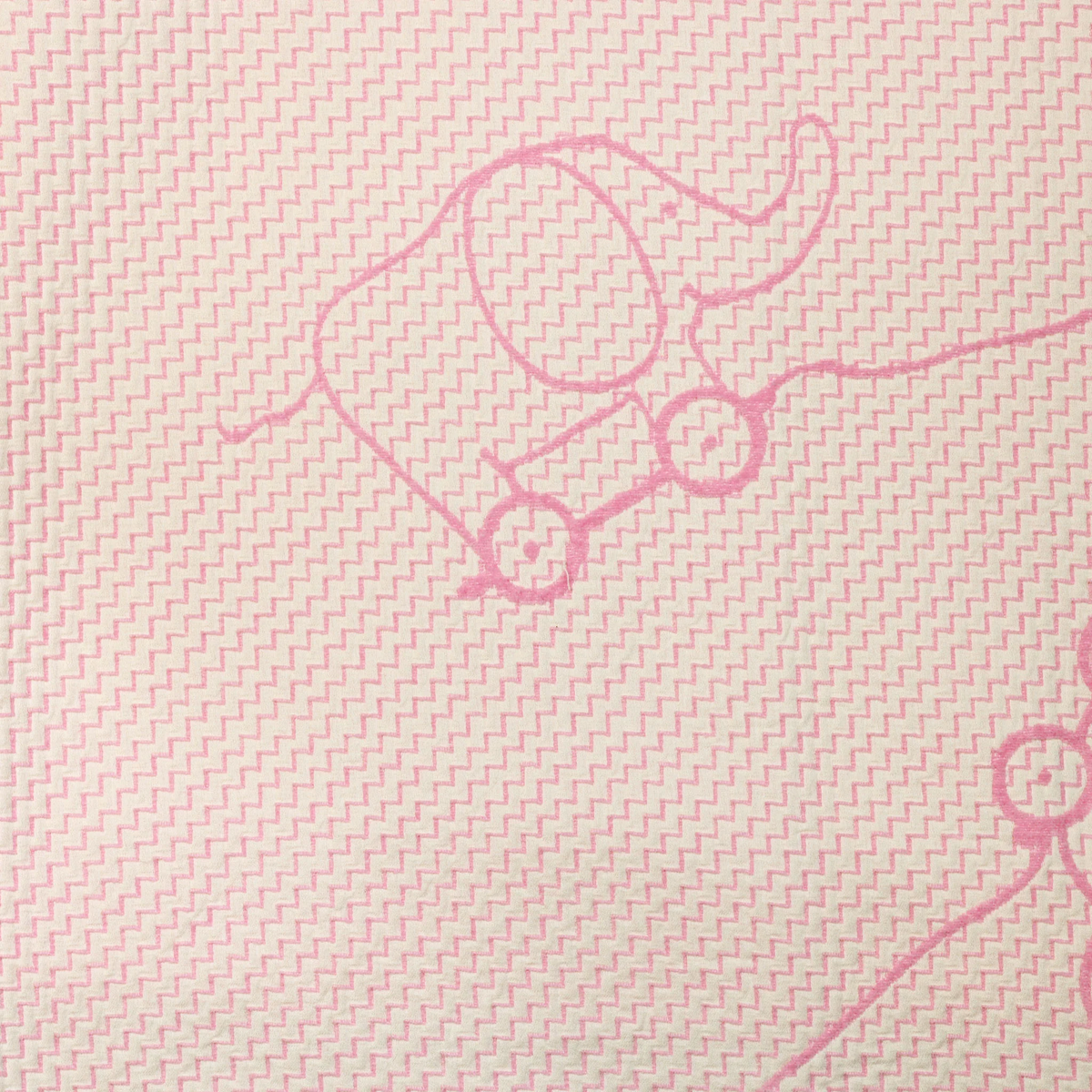 Front Fabric Closeup of SDH Wheels Baby Blanky in Bubblegum