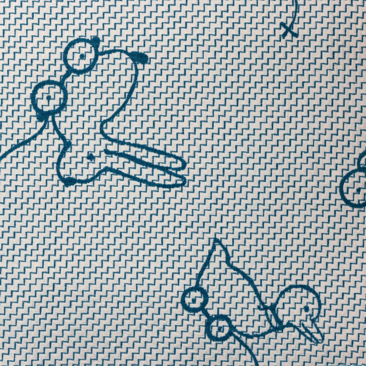 Front Fabric Closeup of SDH Wheels Baby Blanky in Denim