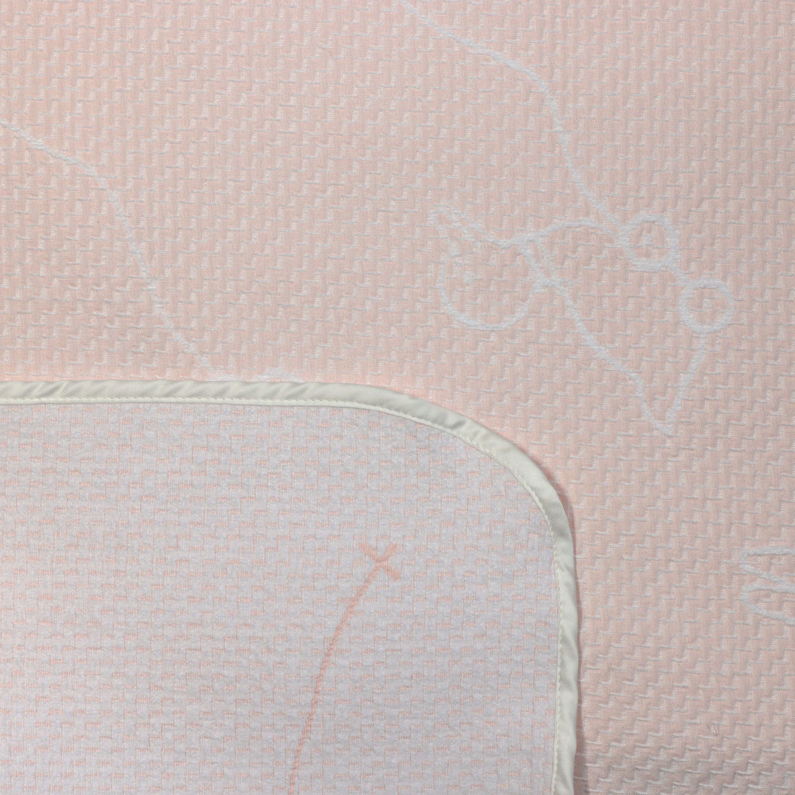 Hanging SDH Wheels Baby Blankets with Rosewater Swatch